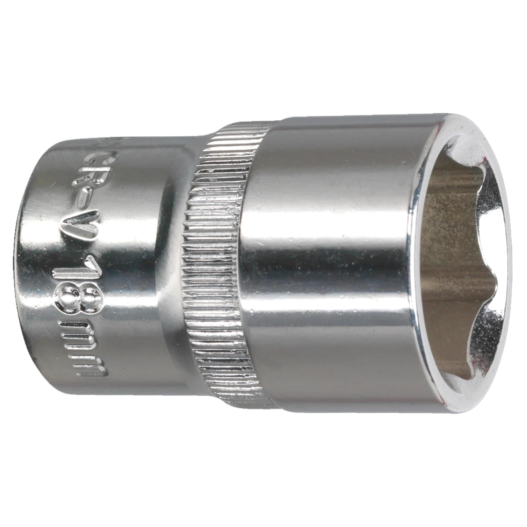 Sealey WallDrive Socket 18mm 1/2"Sq Drive Fully Polished