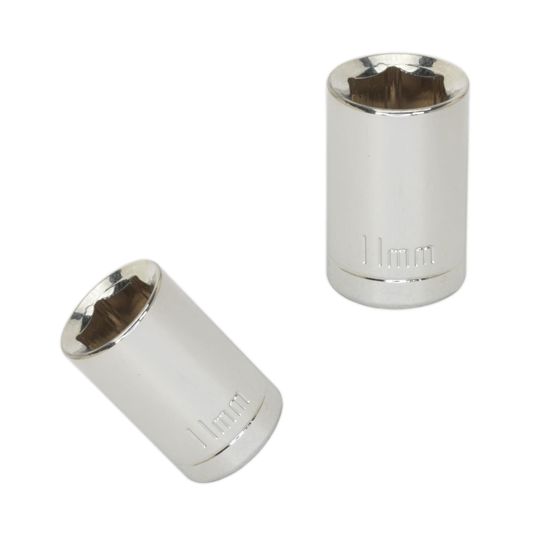 Sealey WallDrive Socket 11mm 3/8"Sq Drive Carbon Steel