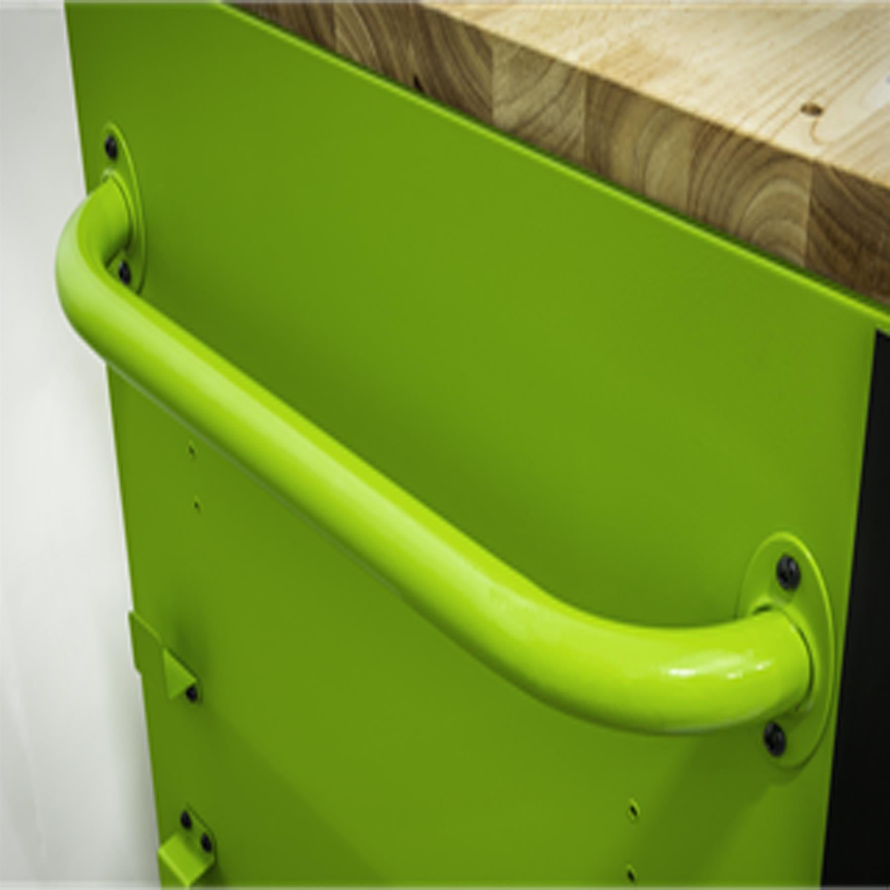 Sealey 15 Drawer 1549mm Mobile Trolley with Wooden Worktop and Hutch and 2 Drawer Riser