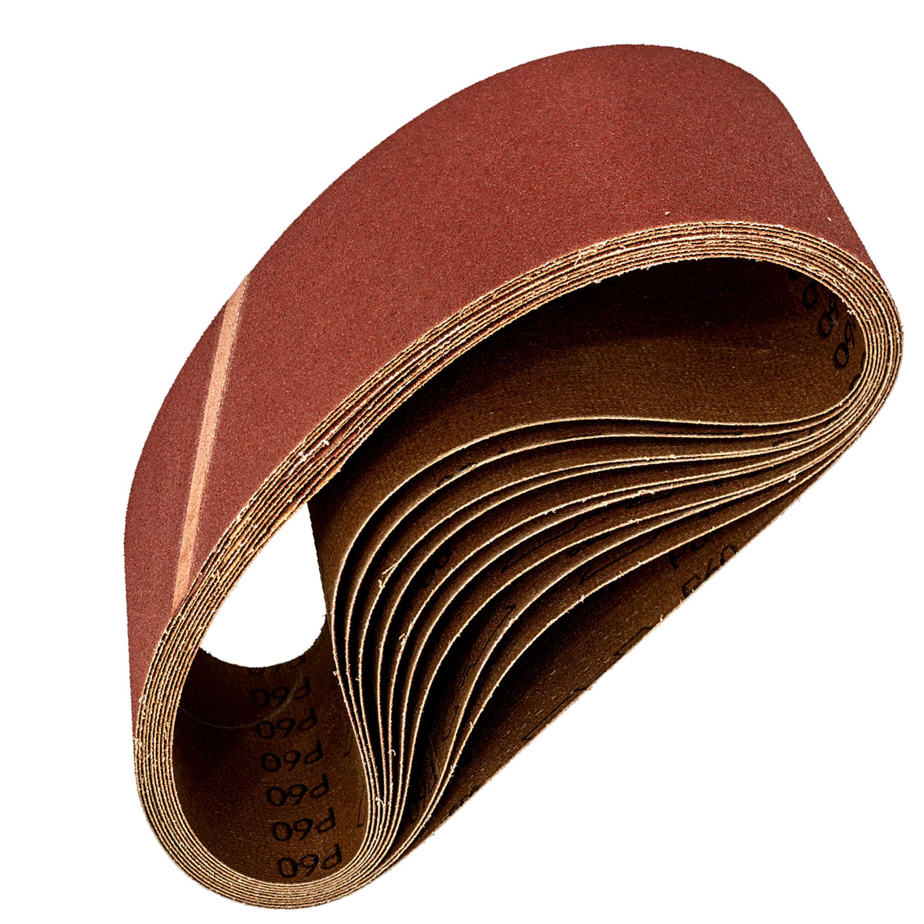 Sanding Belt 100 x 620mm 60Grit - Pack of 10.Aluminium oxide resin bonded Sealey