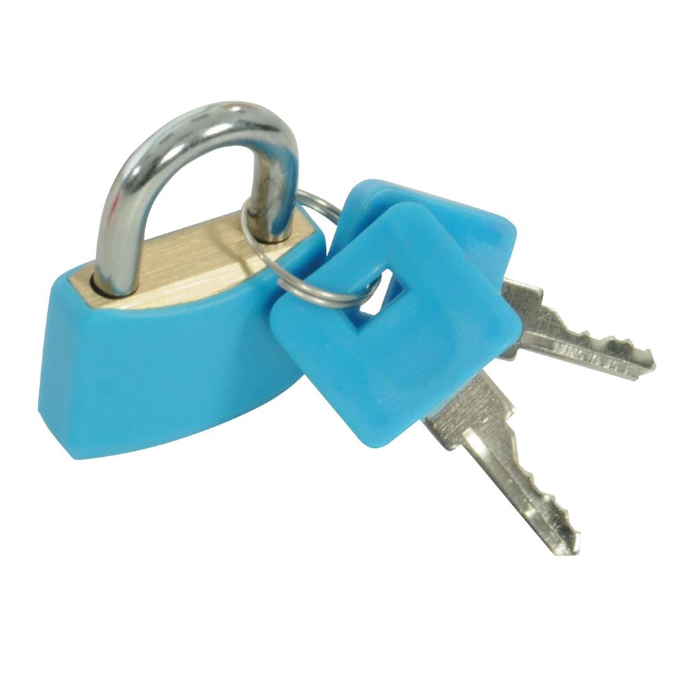 4Pce Hi-Vis Brass Padlocks Set - 20mm 2 Brass Keys Chrome-Plated