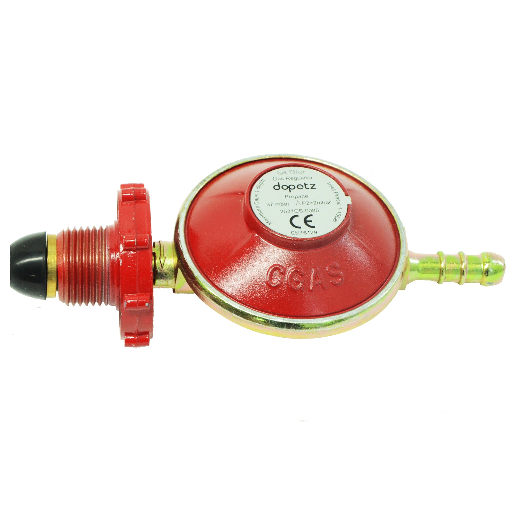 Propane Gas Regulator BBQ Camping 37mbar Handwheel - Also Fits Calor Gas Bottles