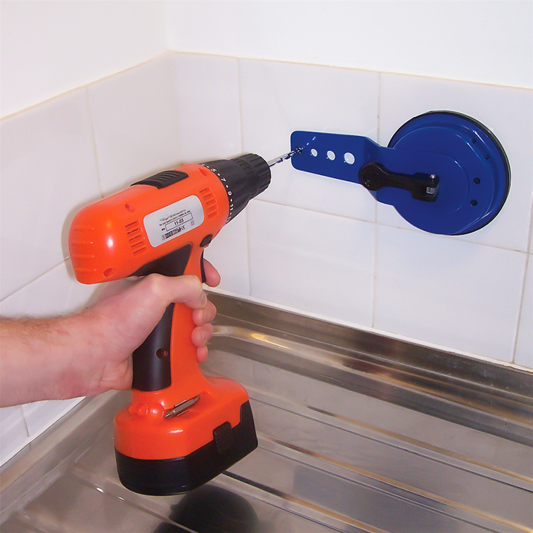 Heavy Duty Tile Drilling Jig 120mm Hole Drilling Template Decorating Building