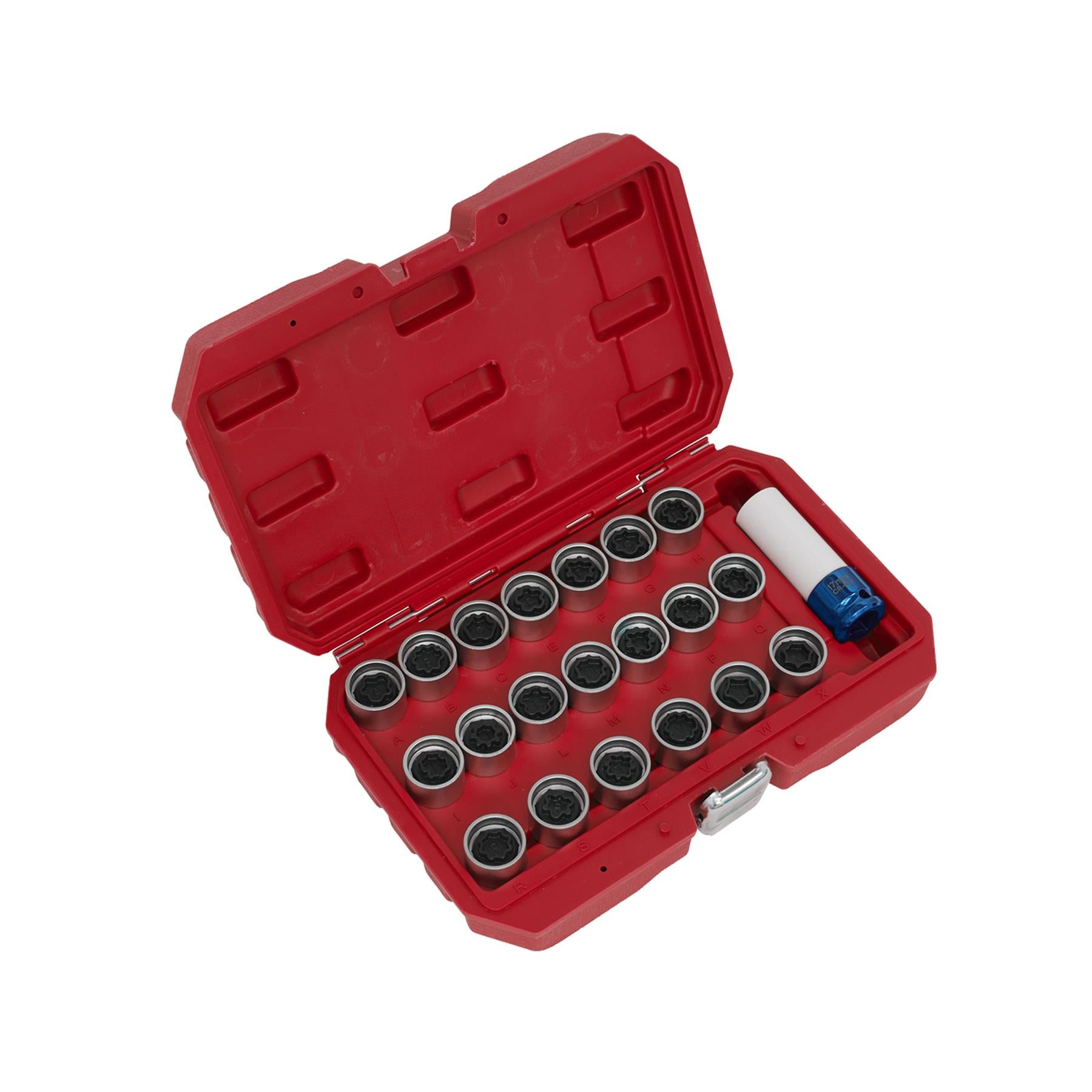 Sealey Locking Wheel Nut Key Set 21pc - Audi 1/2"Sq Drive 17mm