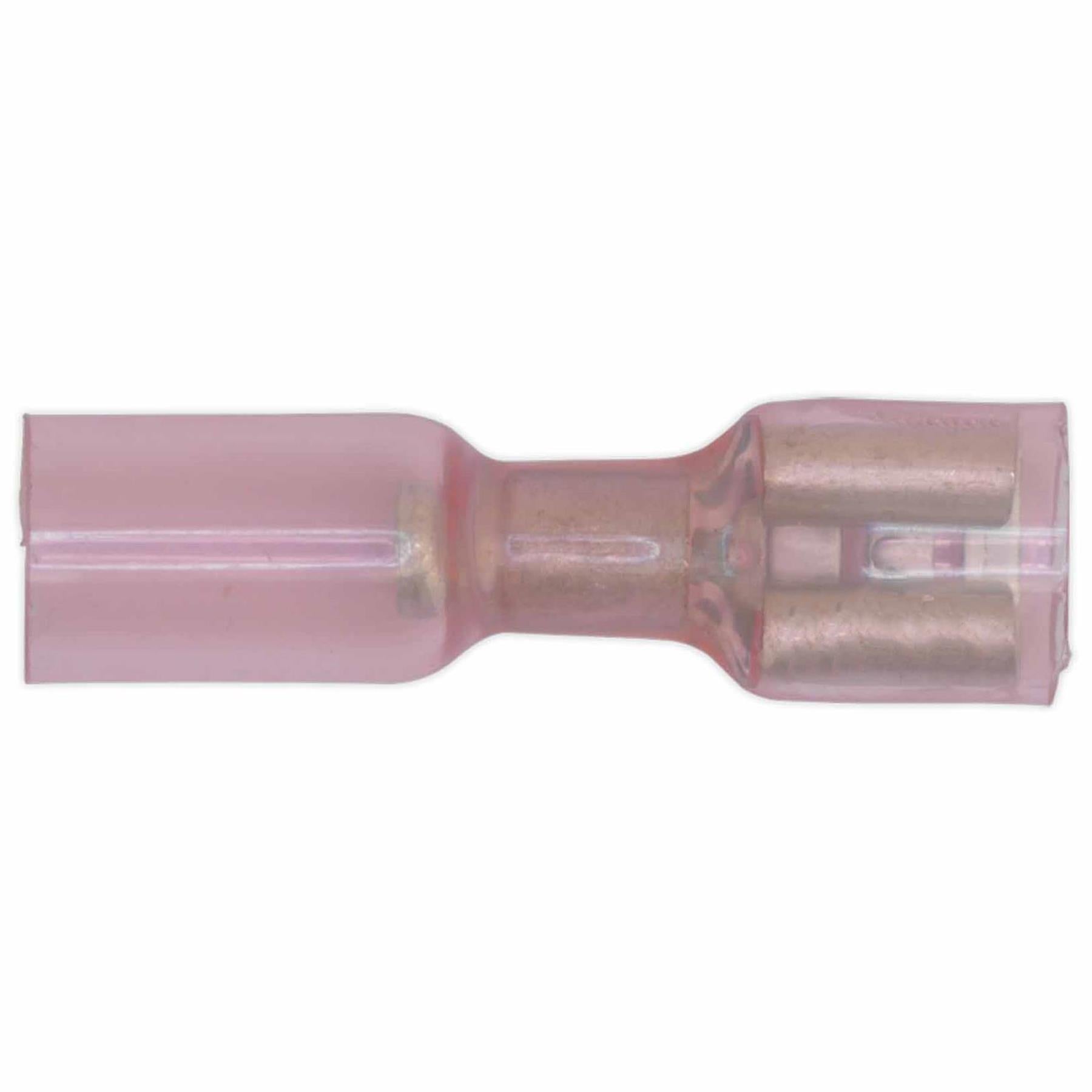 Sealey Heat Shrink Push-On Terminal 6.4mm Female Red Pack of 25