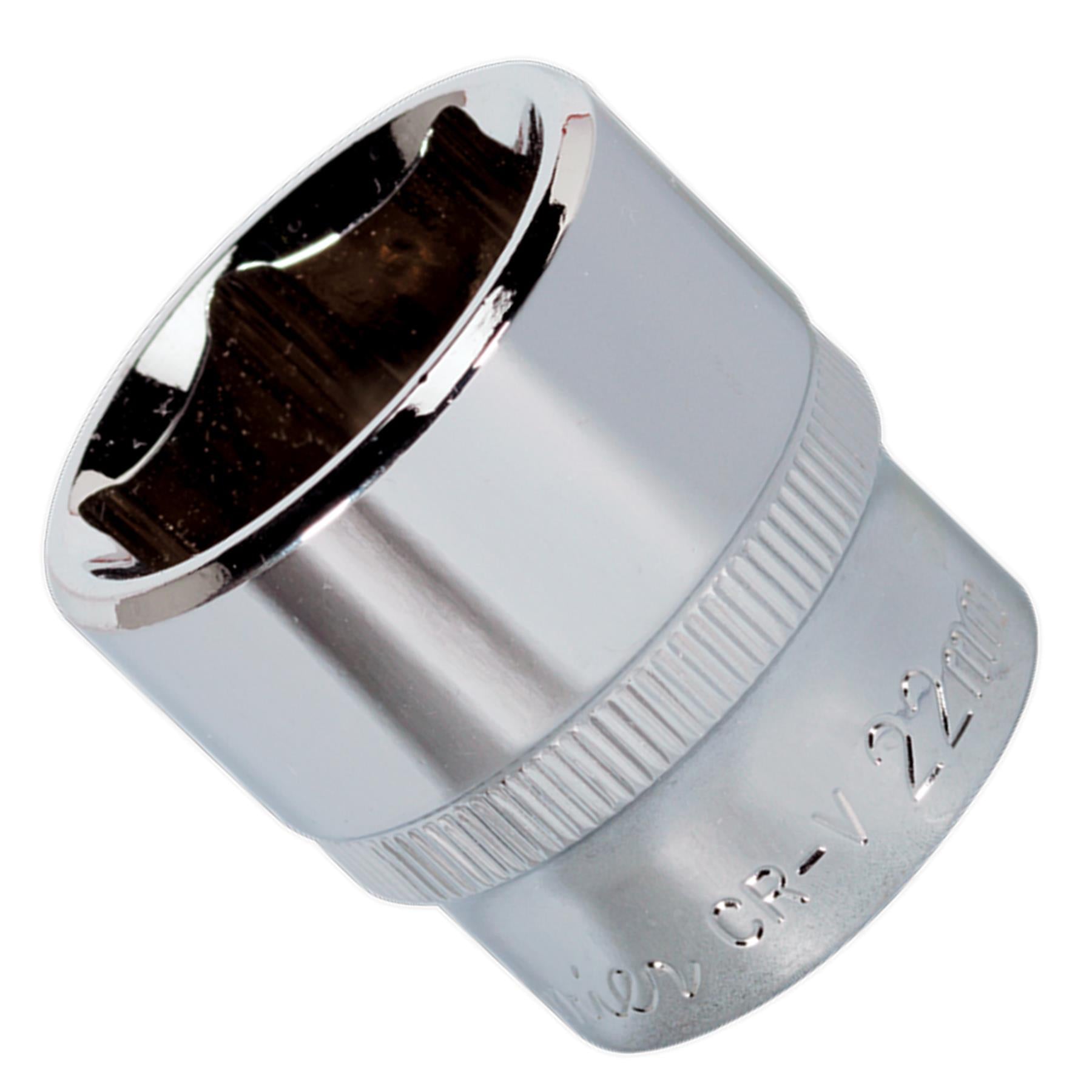 Sealey WallDrive Socket 22mm 3/8"Sq Drive Fully Polished