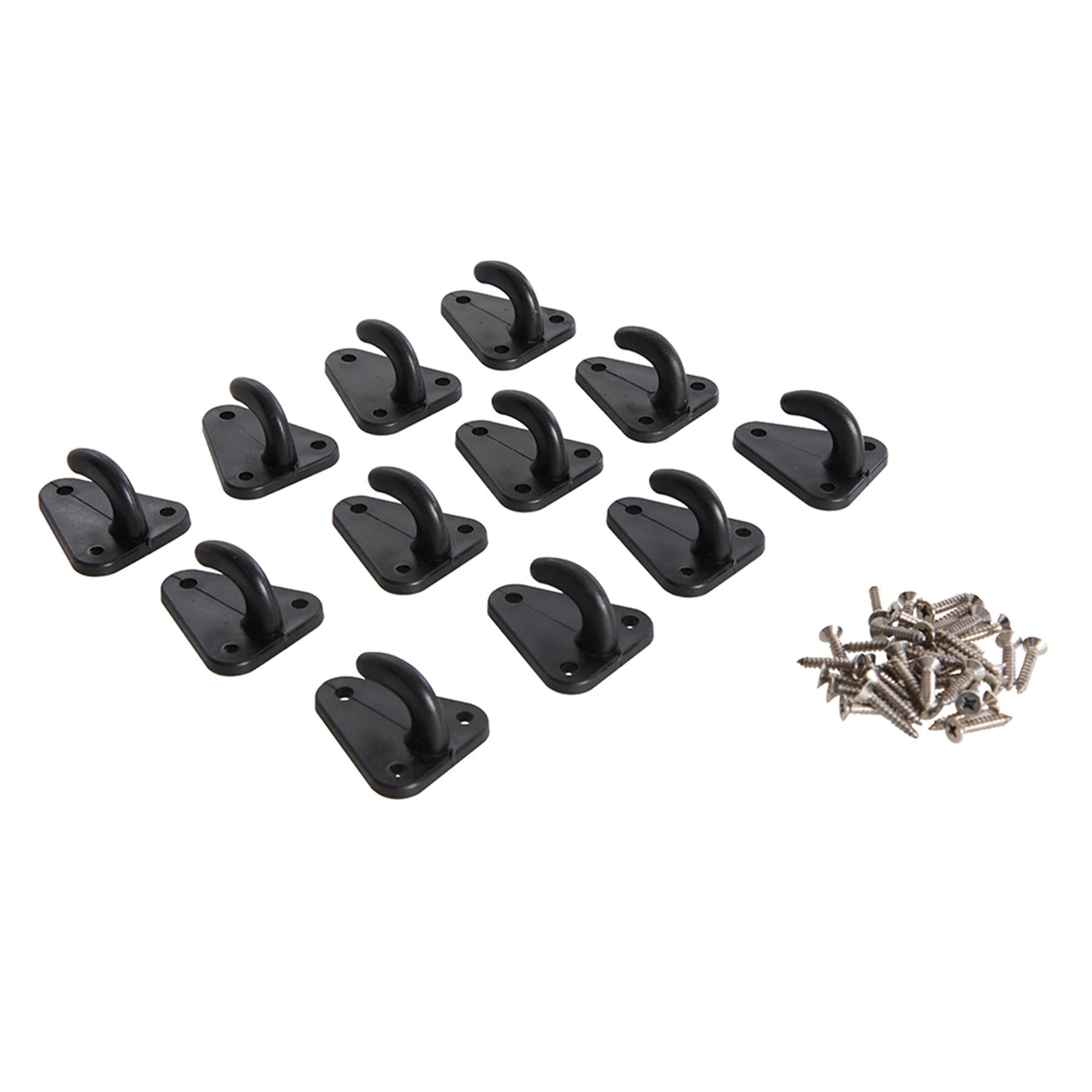 12 x Trailer Net Tarpaulin Hooks Multiuse And Fixings Roof Rack Caravan etc