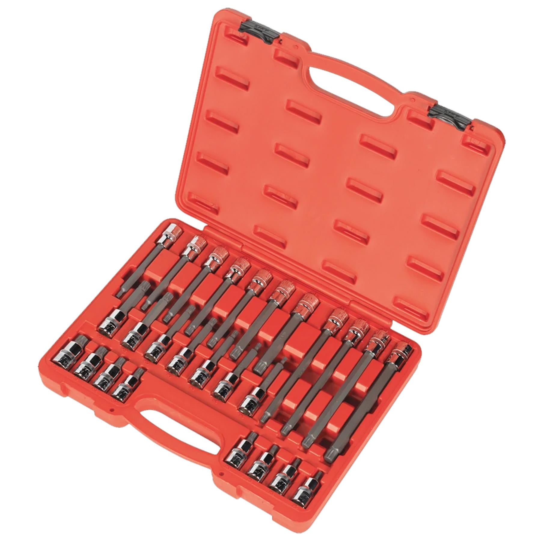 Sealey Spline Socket Bit Set 26pc 1/2"Sq Drive
