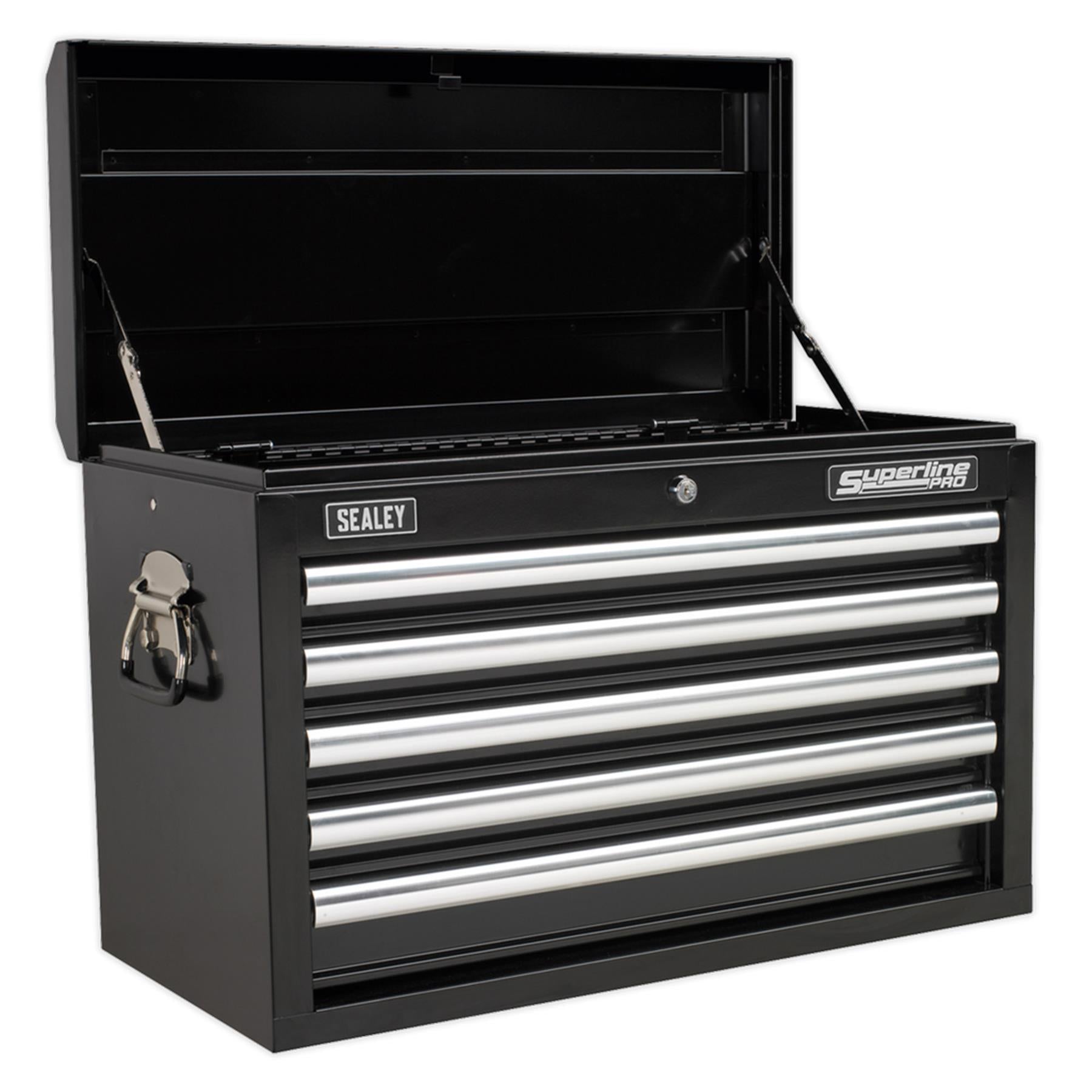 Sealey Topchest 5 Drawer with Ball Bearing Slides - Black