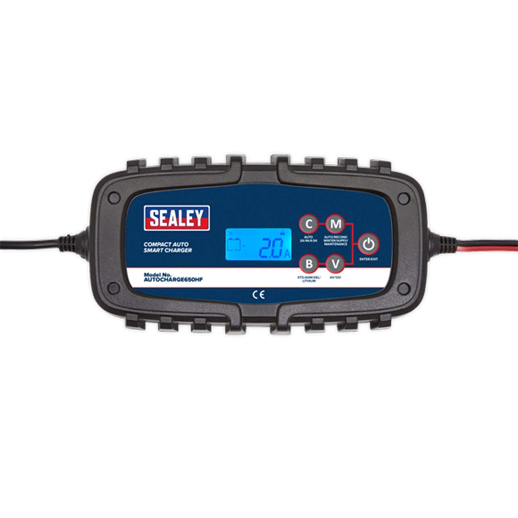 Sealey Compact Auto Smart Charger 6.5A 6/12V