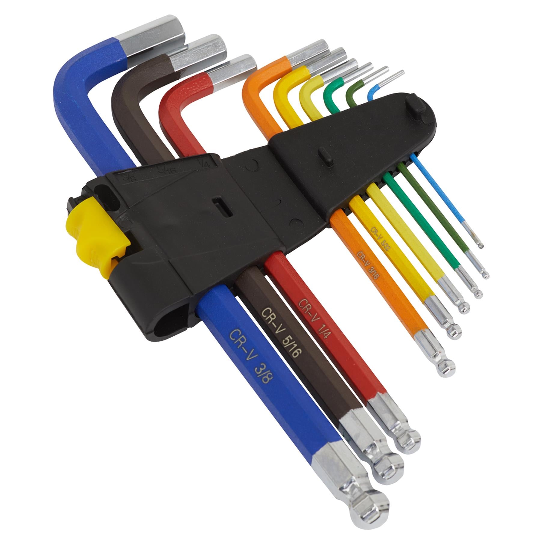 Sealey Premier 9pc Colour Coded Extra Long Ball End Hex Allen Key Set 1.5-10mm