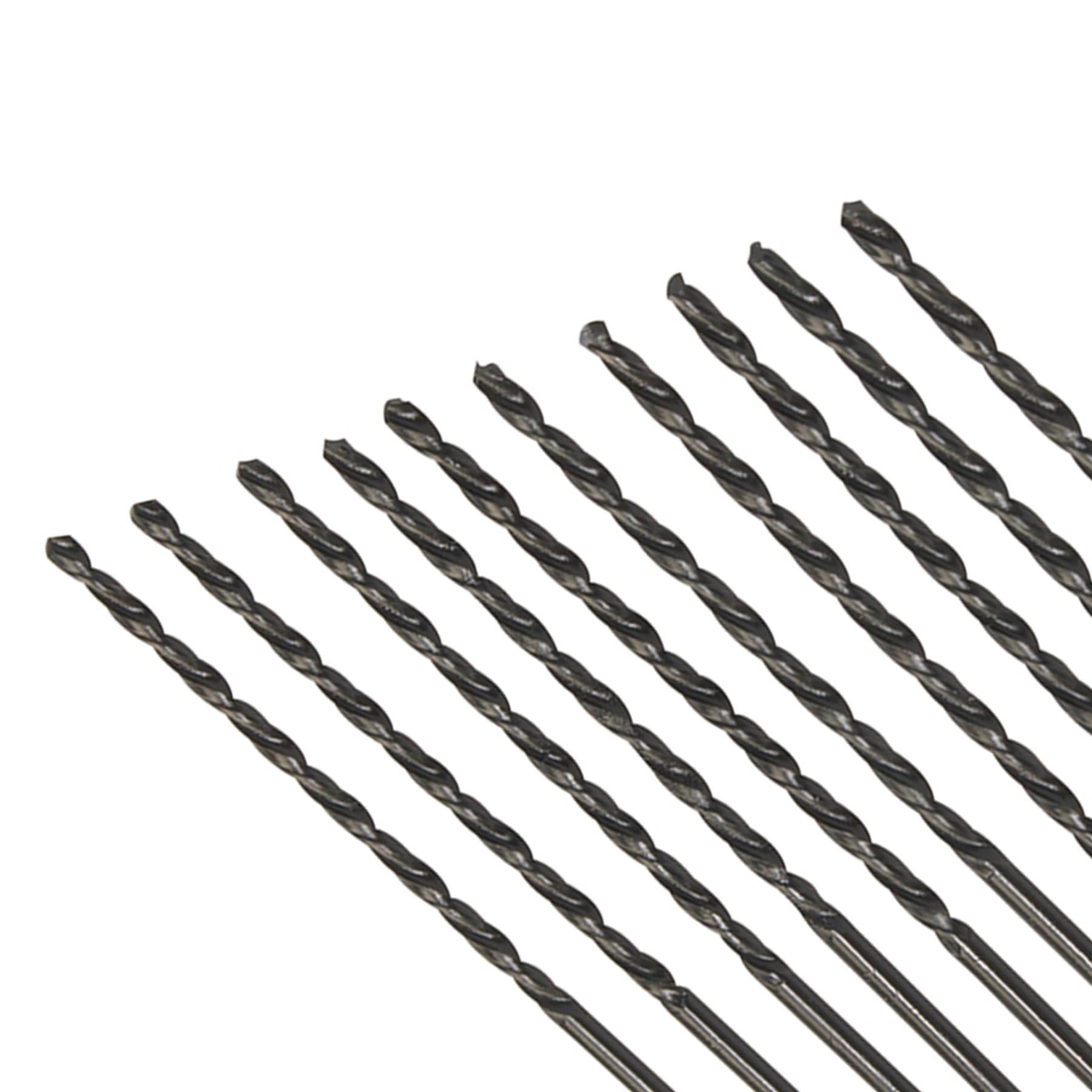 HSS-R Long Series Drill Bit Set 10pc 3.0 x 100mm Metal Steel Wood Plastic