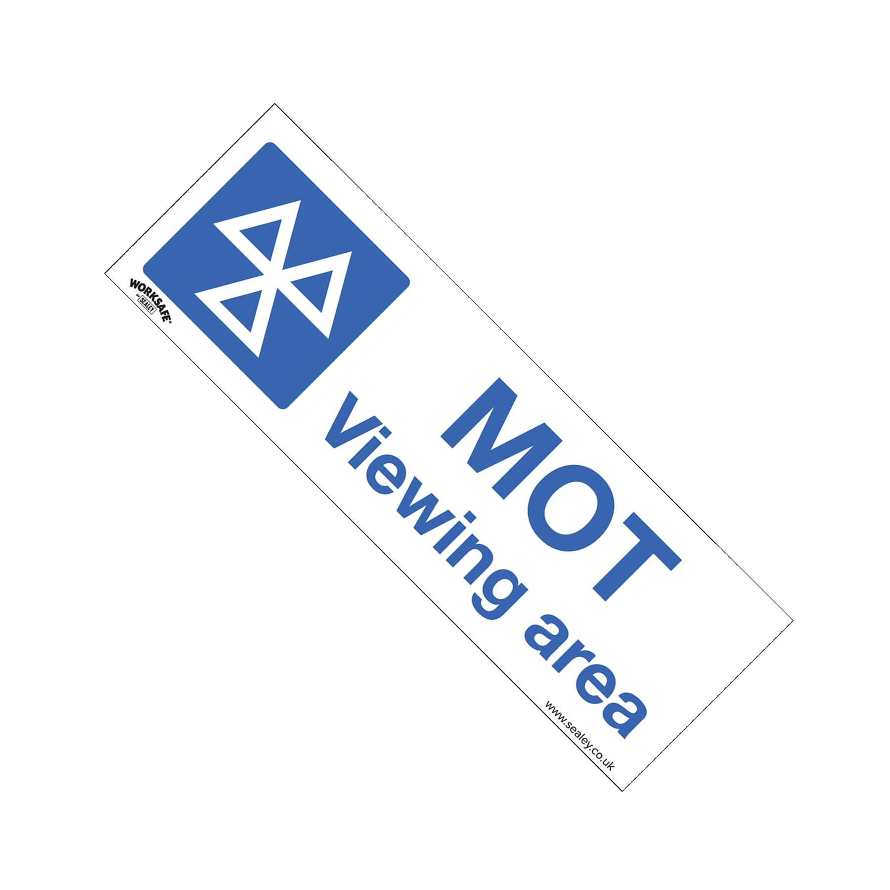 Warning Safety Sign - MOT Viewing Area - Self-Adhesive Vinyl