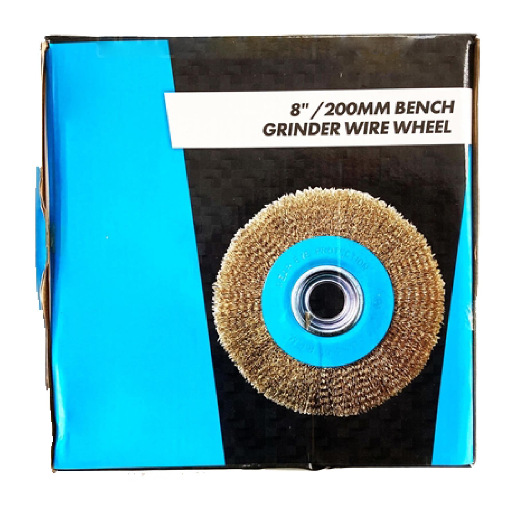 8" / 32Mm Fine Wire Wheel For Bench Grinder Deburring/Cleaning Steel Wire Bristles