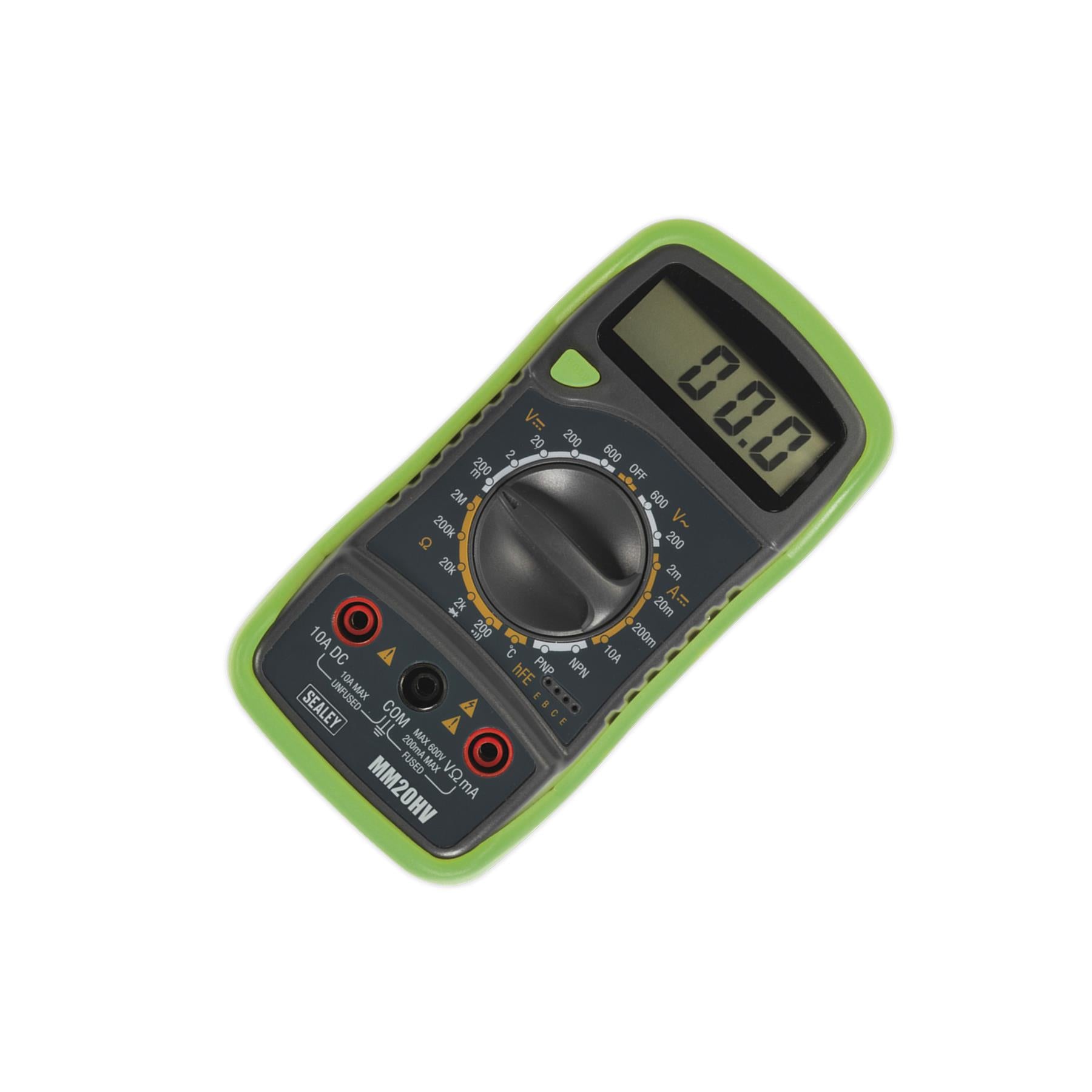 Sealey Digital Multimeter 8-Function with Thermocouple Hi-Vis