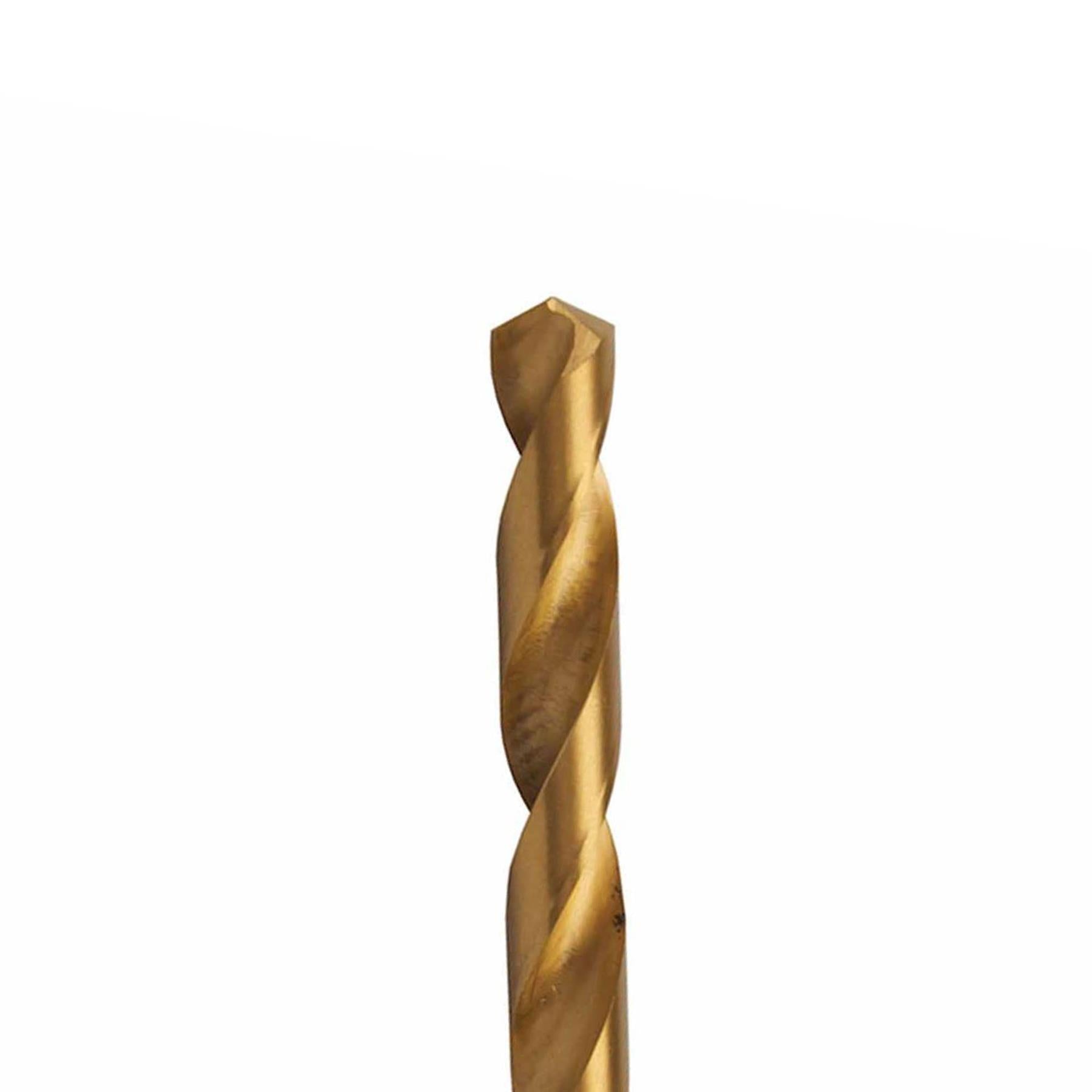 Hss Titanium-Coated Drill Bits 13.0mm Durable High Speed Metal Wood Plastic