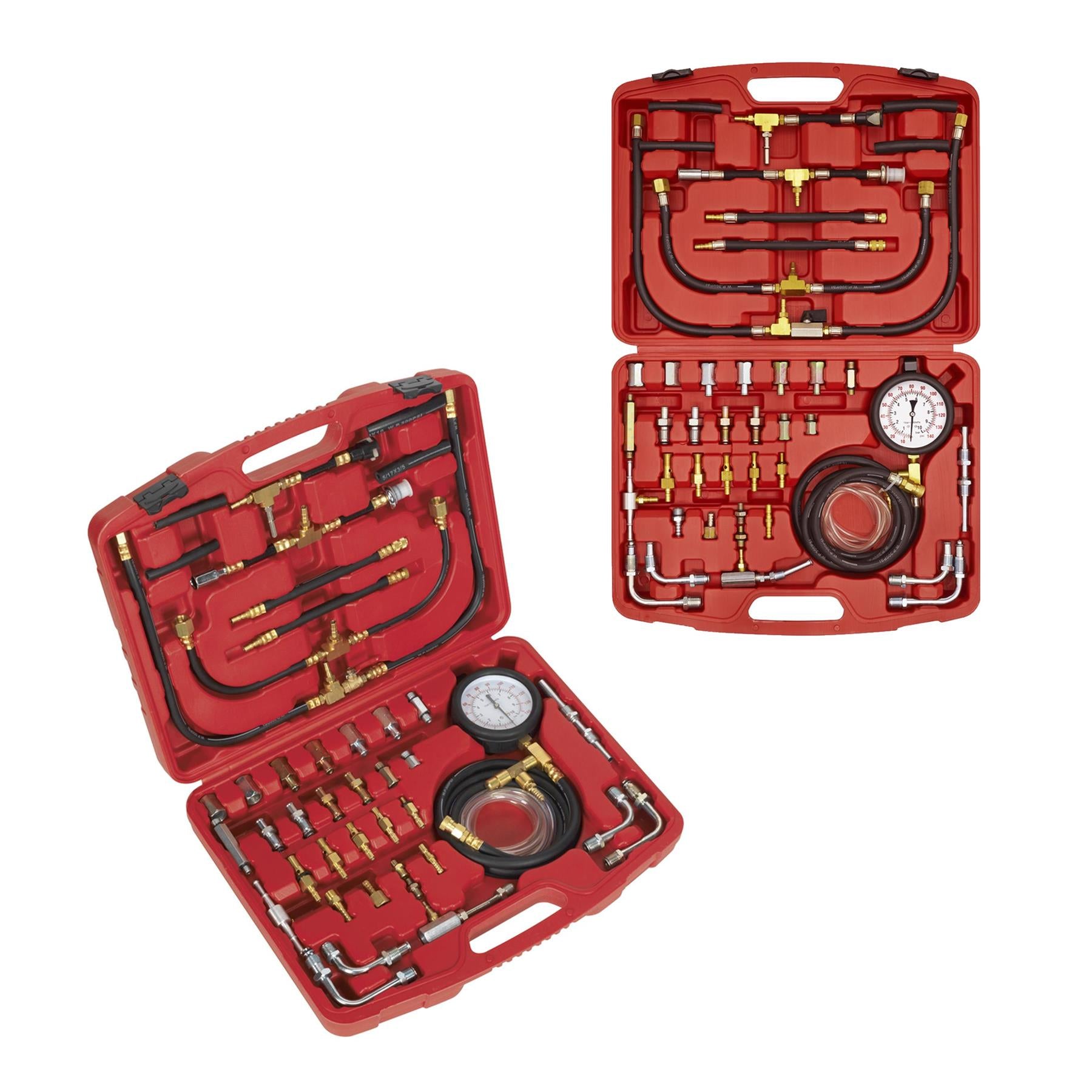 Sealey Fuel Injection Pressure Test Kit Quick Couplings & Safety Valve