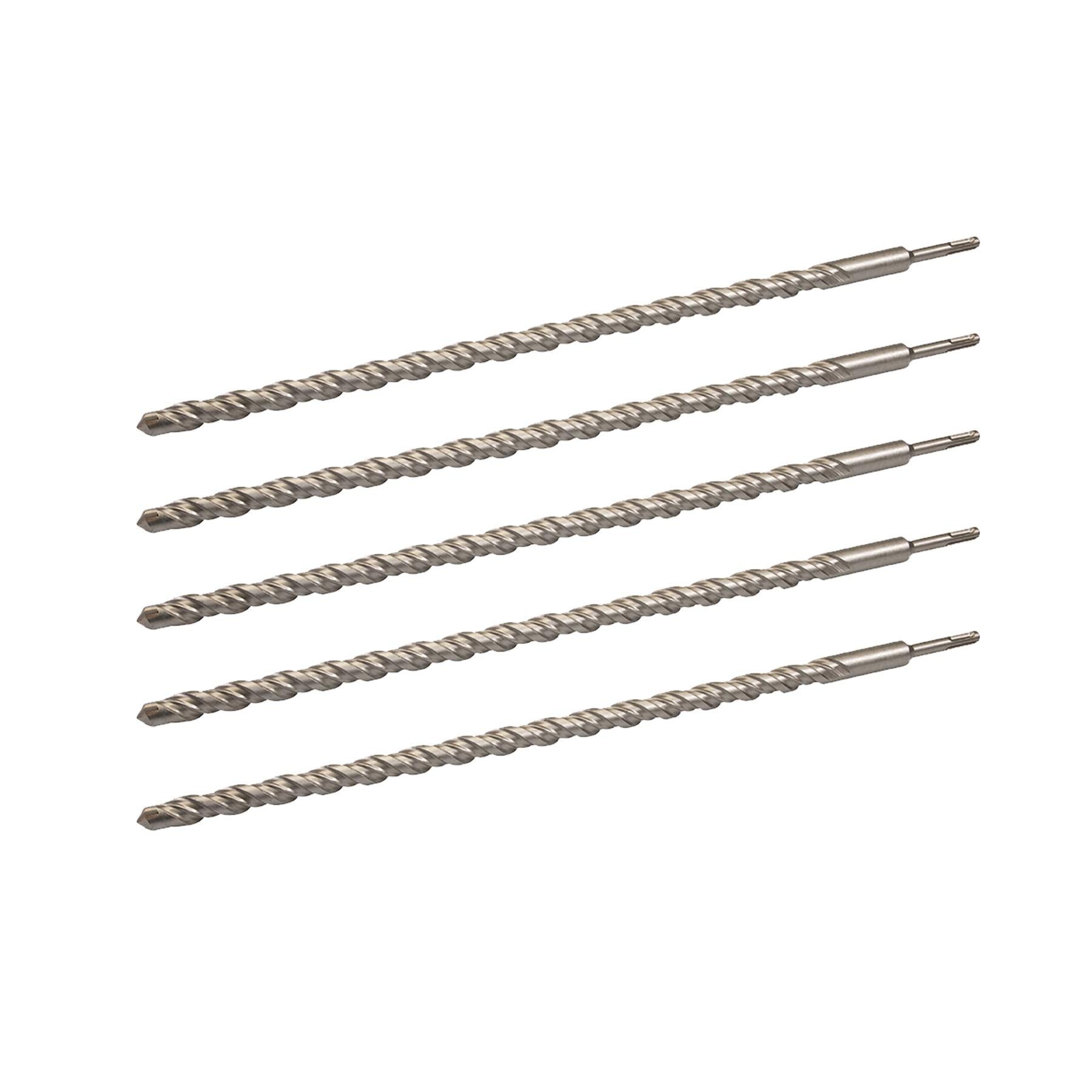 5 x SDS+ PLUS MASONRY DRILL BIT 24 x 600mm, TUNGSTEN CARBIDE TIP, FOR STONE CONCRETE BRICK