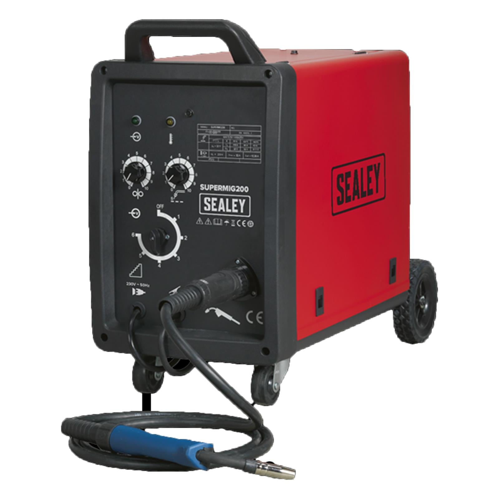 Sealey SUPERMIG200 200amp Professional Industrial MIG Welder + Binzel Euro Torch