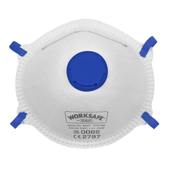 Sealey Cup Mask Valved FFP2 - Pack of 10