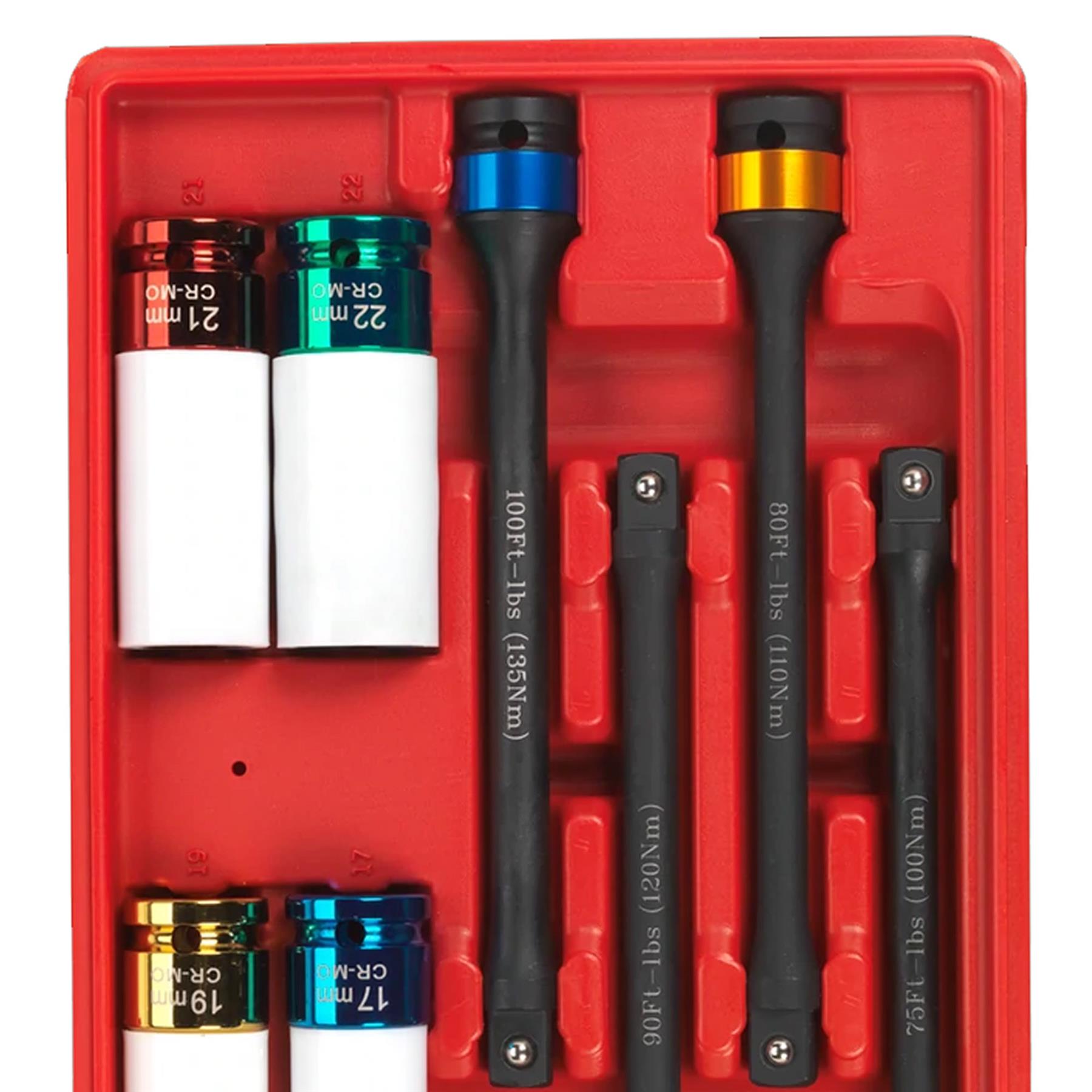 Sealey Torque Stick & Alloy Wheel Impact Socket Set 8pc 1/2"Sq Dr
