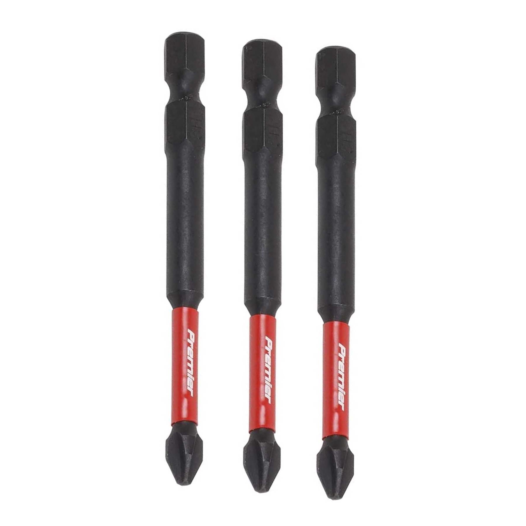 Phillips #2 Impact Power Tool Bits 75mm - 3pc