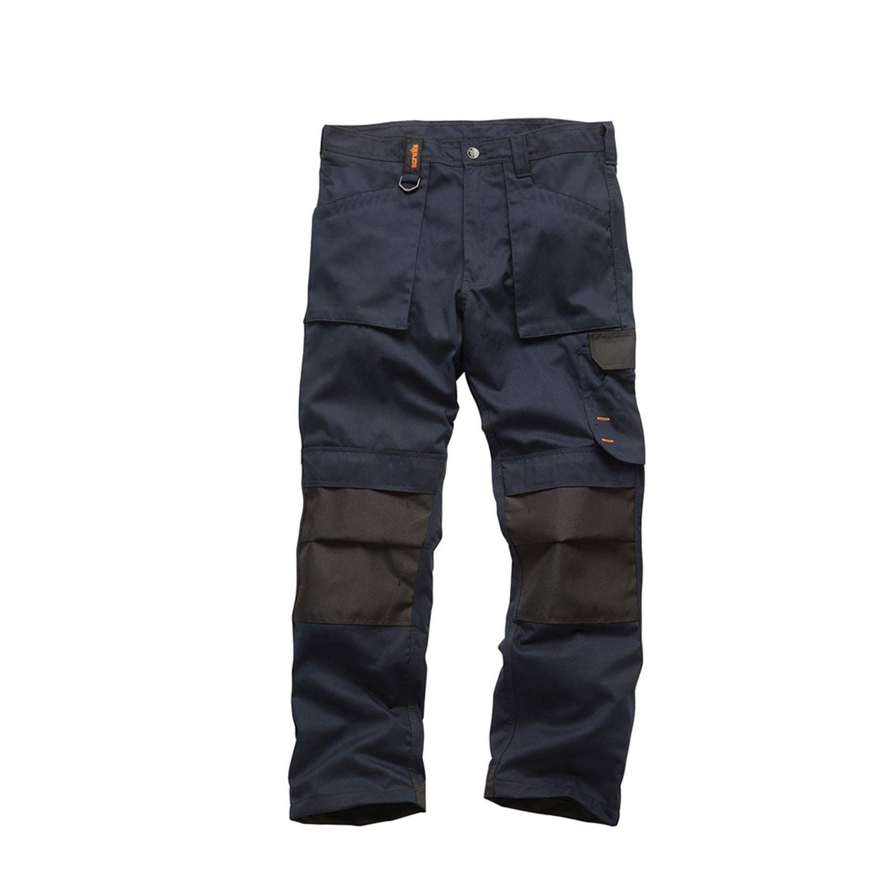 Scruffs Worker Trousers | Trade Hard Wearing Work Trousers NAVY (32S)