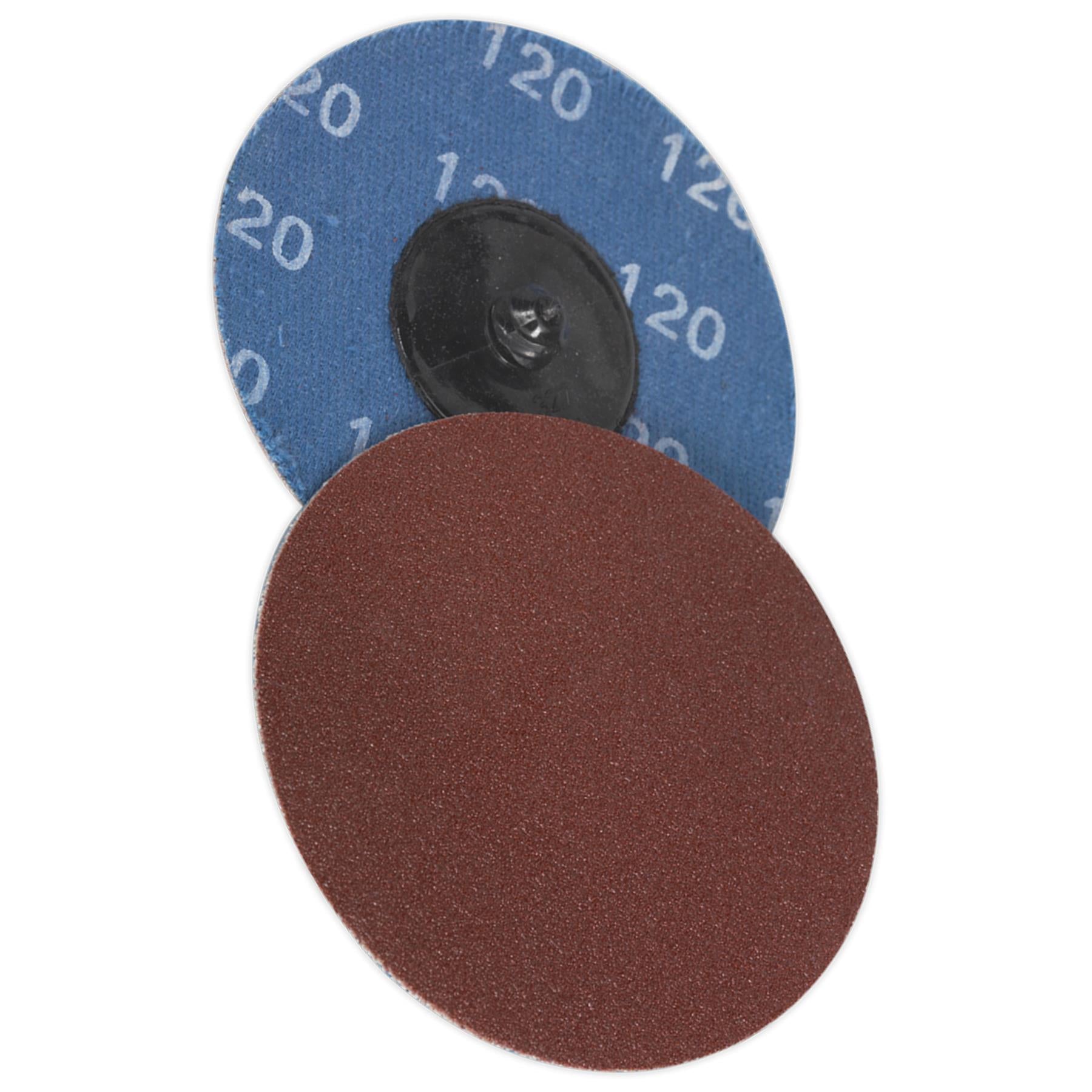 Sealey Quick-Change Sanding Disc 75mm 120Grit Pack of 10