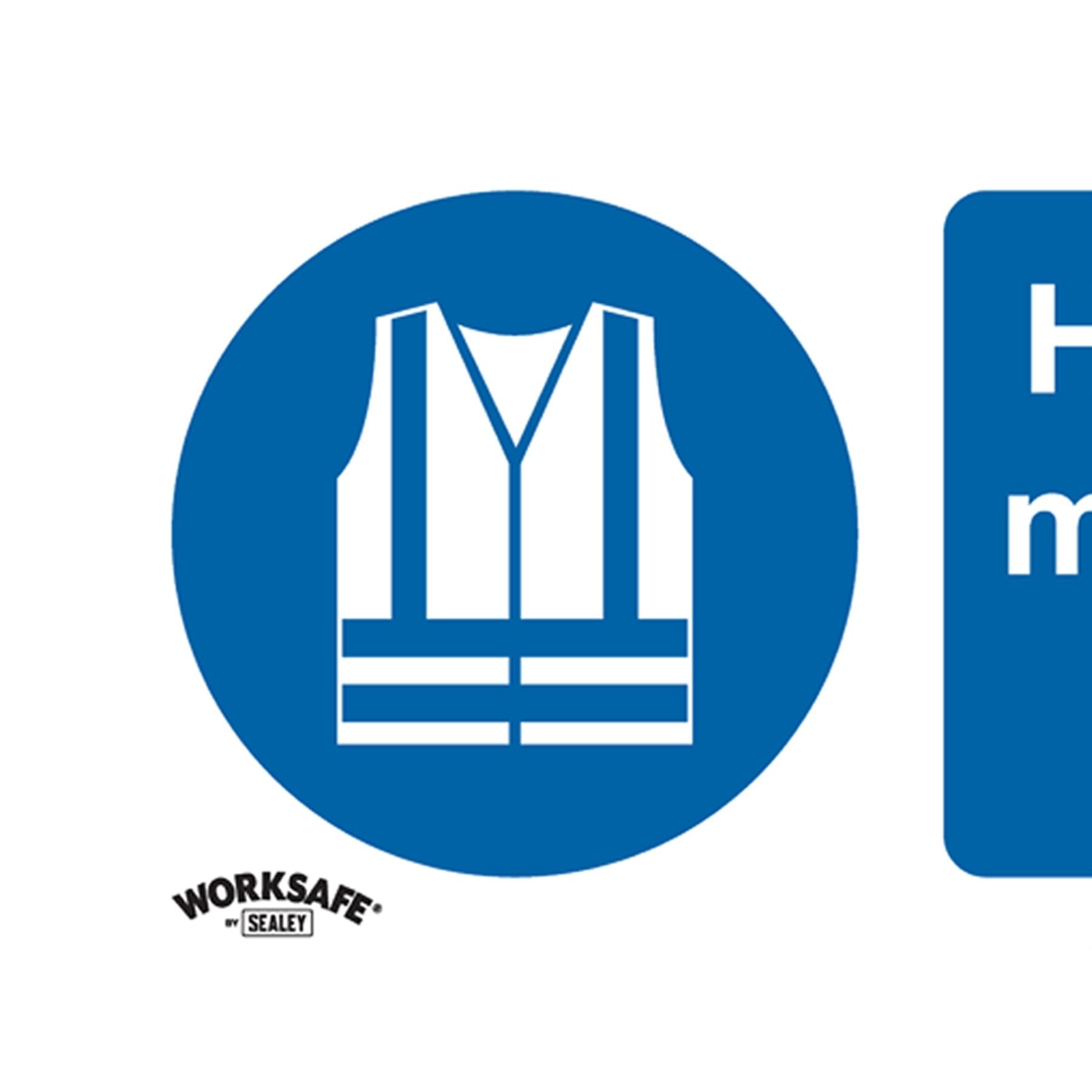 Sealey Adhes. Sign-High Vis. Jackets Must Be Worn Beyond This Point