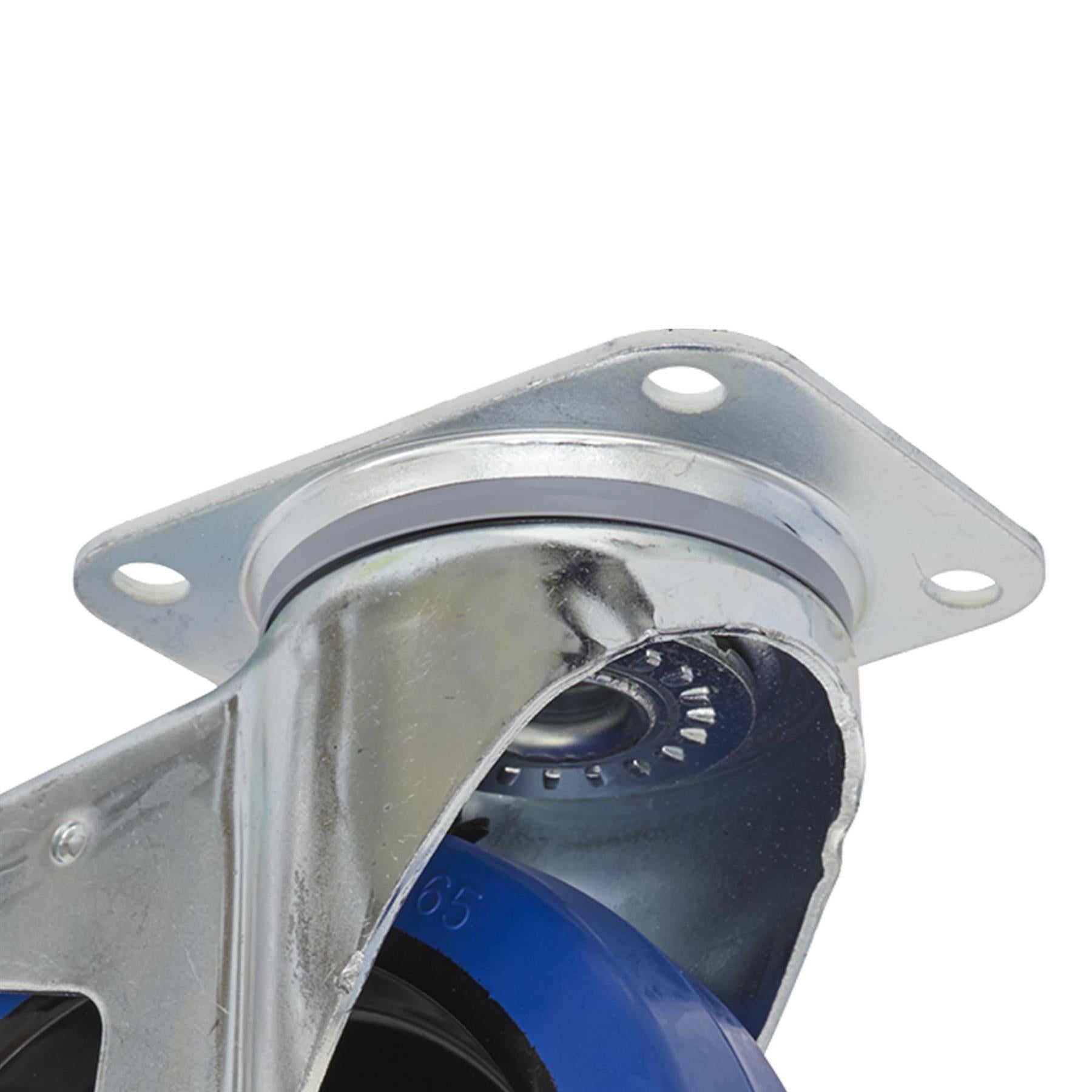 Sealey Castor Wheel Swivel Plate with Total Lock 200mm