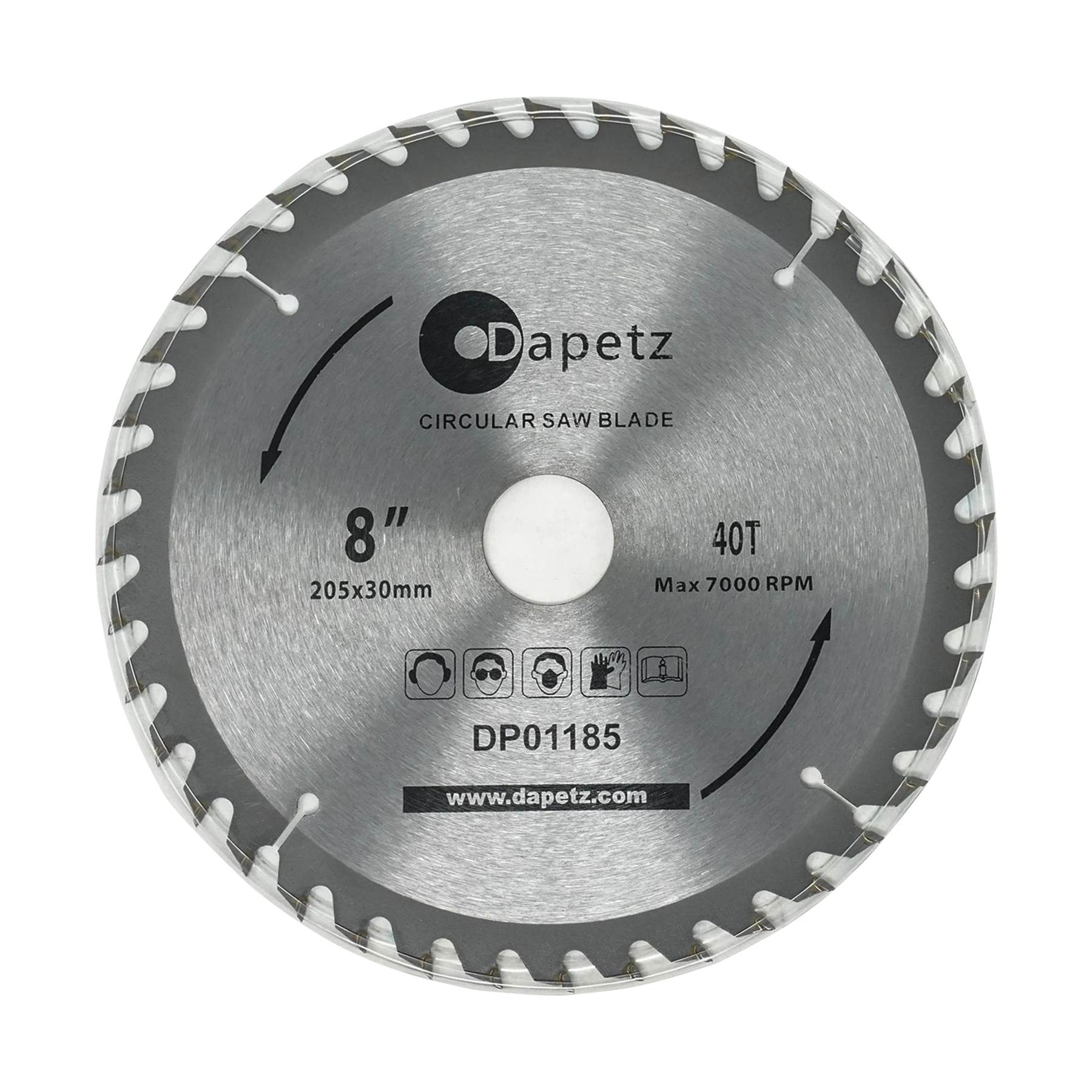 3 X 205mm (8") TCT Circular Saw Blades 30mm Bore 25 20 & 16 mm Reduction Rings