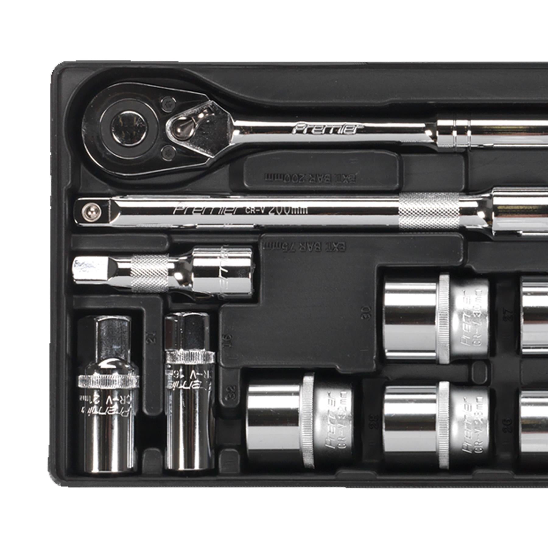 Sealey Tool Tray with Socket Set 26pc 1/2"Sq Drive