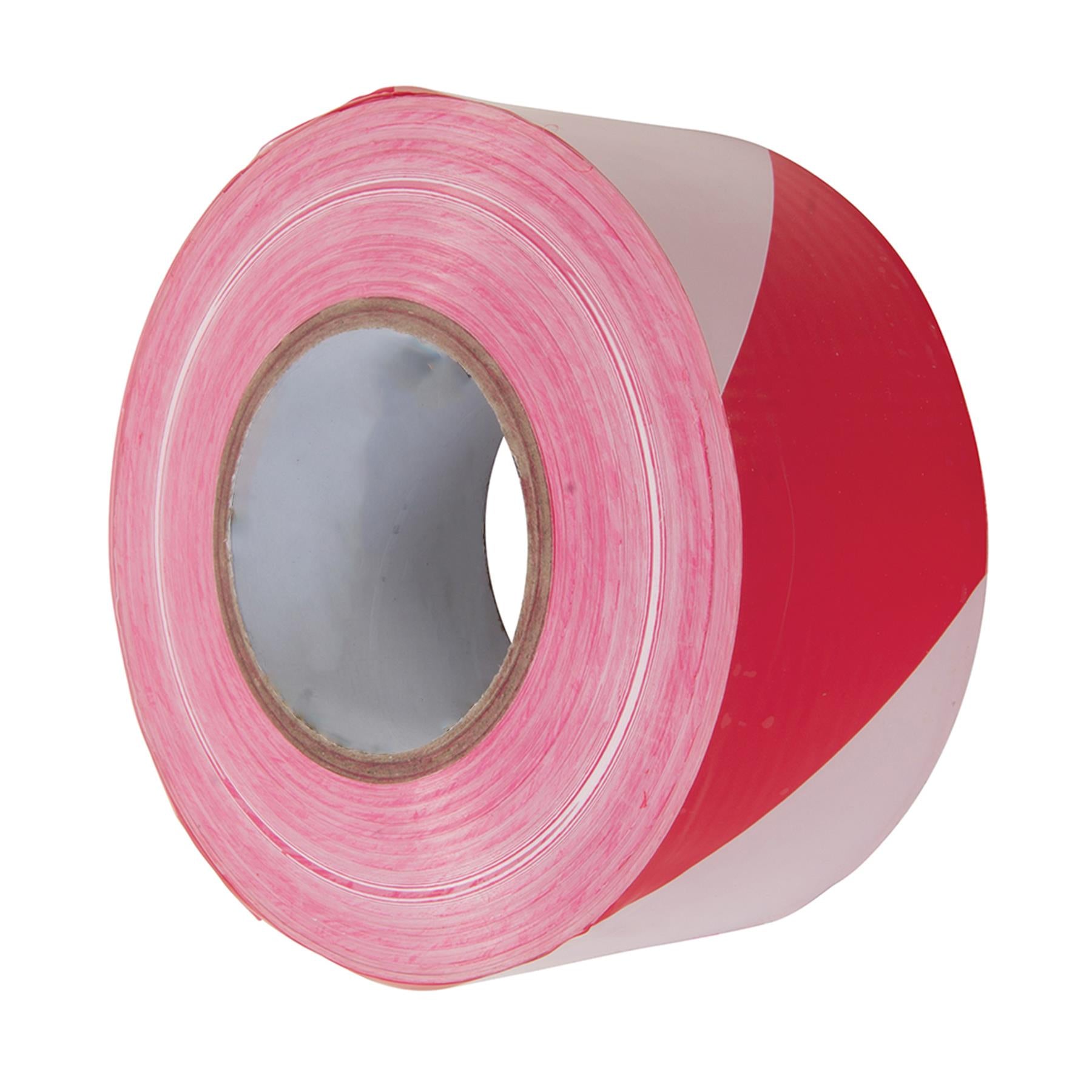 Barrier Tape - 70mm X 500M Red/White Safety For Marking Out Hazardous Areas