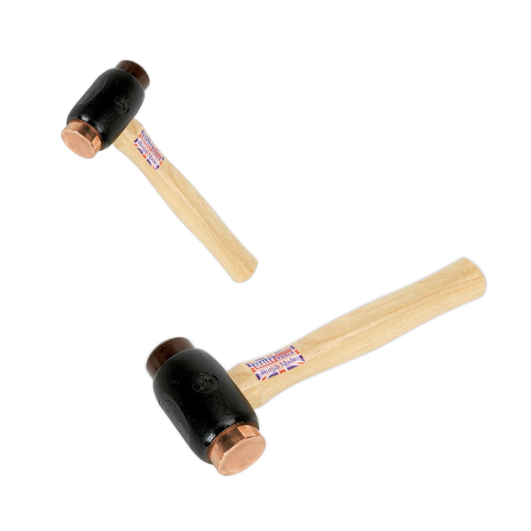 Sealey Copper/Rawhide Faced Hammer 3.5lb Hickory Shaft