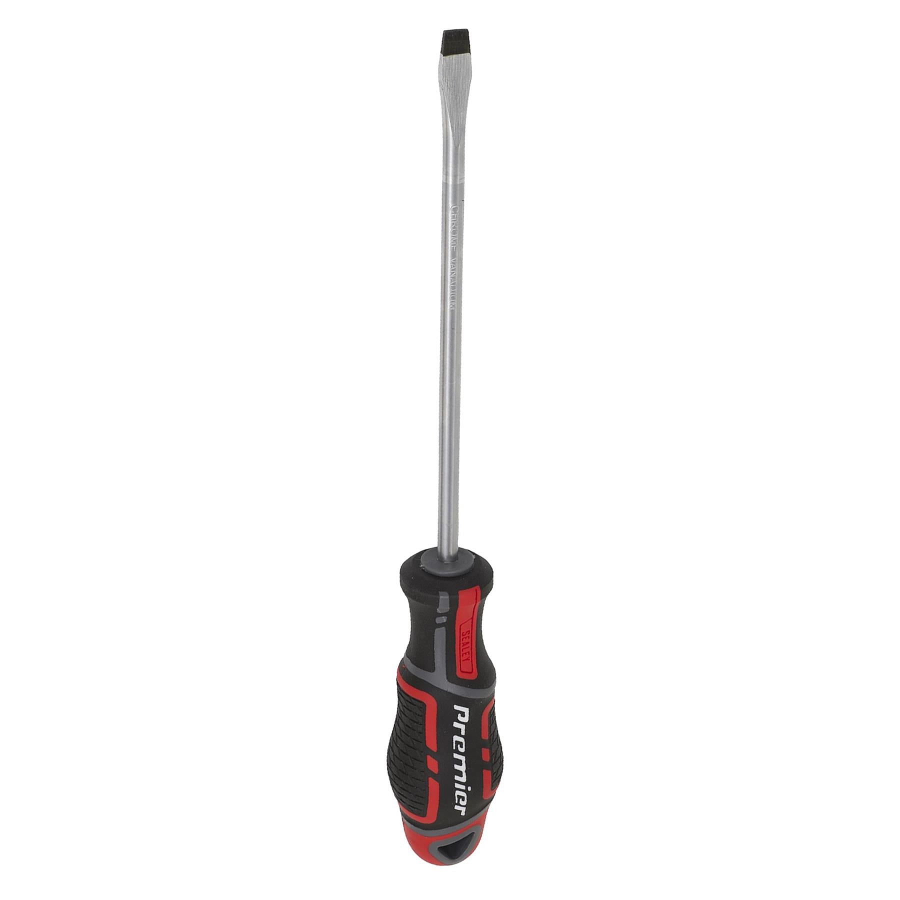 Sealey Screwdriver Slotted 6 x 150mm Flat Soft Grip Handle Magnetic GripMAX