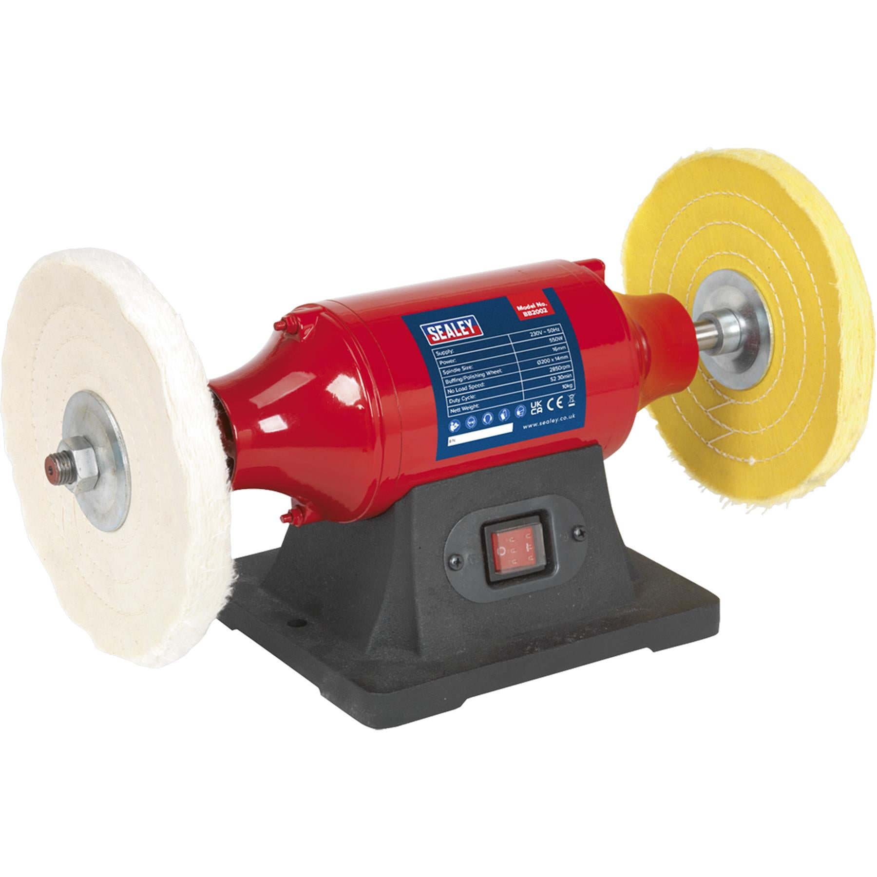 Sealey Bench Mounting Buffer/Polisher 200mm 550W/230V