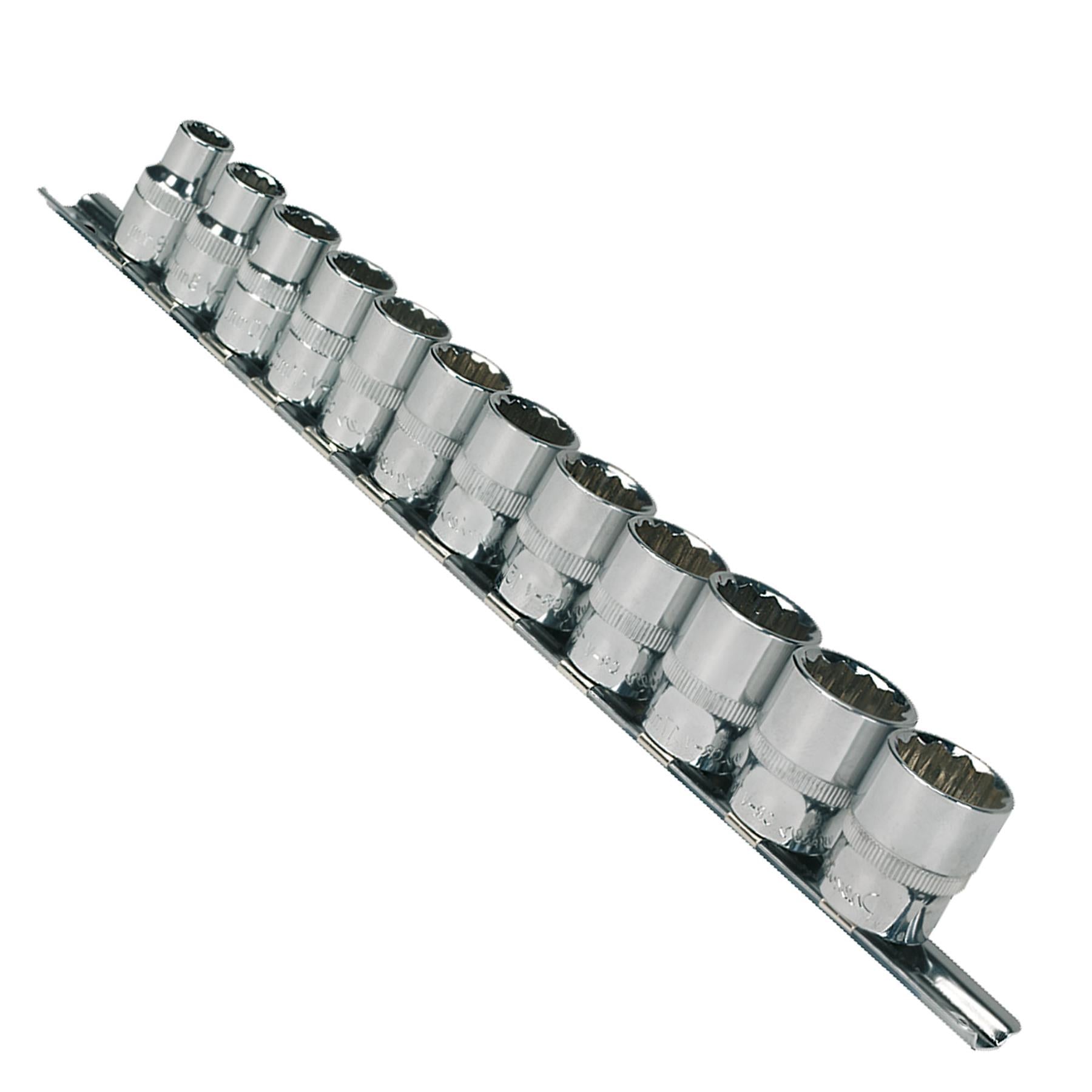 Sealey Socket Set 12pc 3/8"Sq Drive 12pt WallDrive Metric