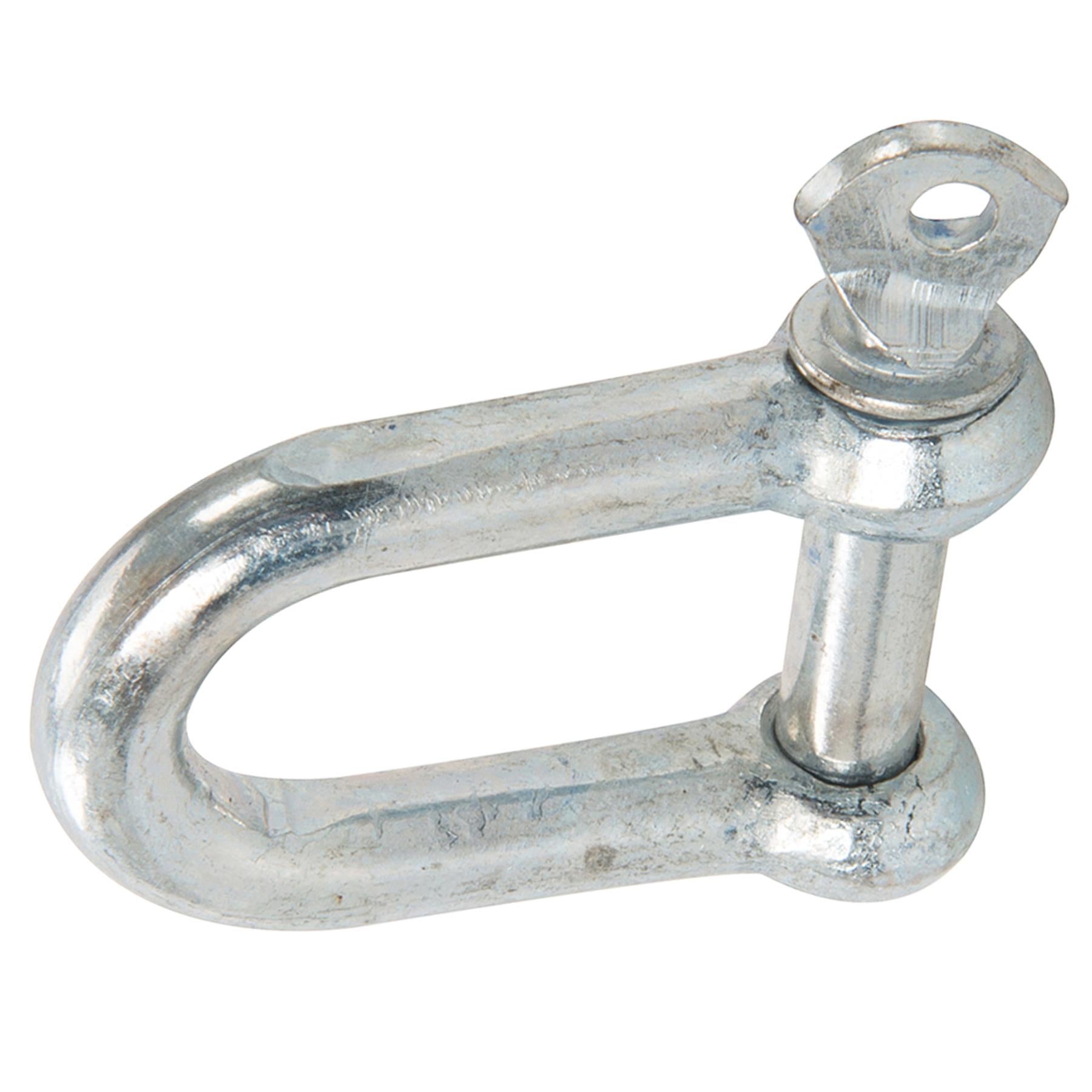 D Shackle M10 1pc Galvanised Steel Lifting Towing Rigging Pin Loop