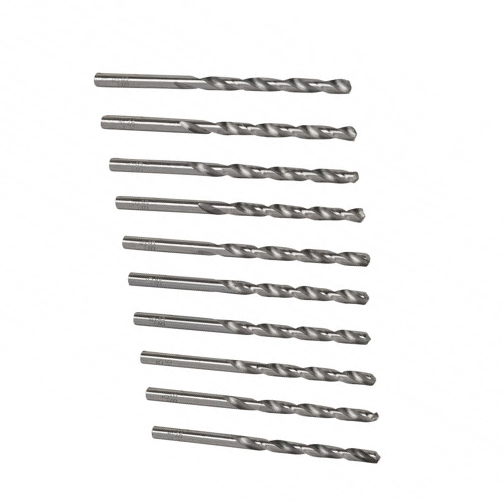 BlueSpot 10Pce Long Professional 4.5mm HSS Drill Bit Set Steel Metal Wood Bit + Tube
