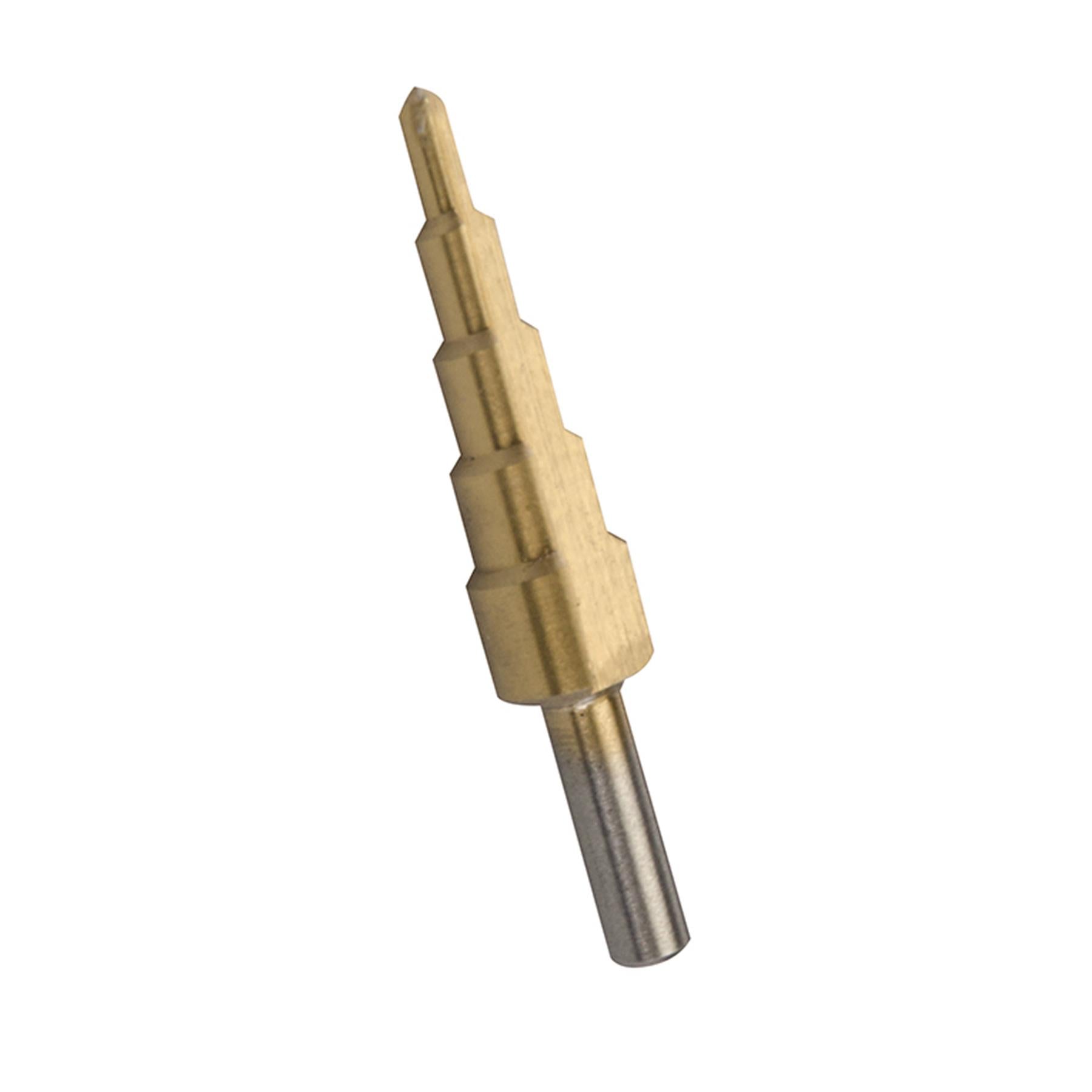 3Pce Titanium-Coated HSS Step Drill Bits Set DIY Tools With Storage Case