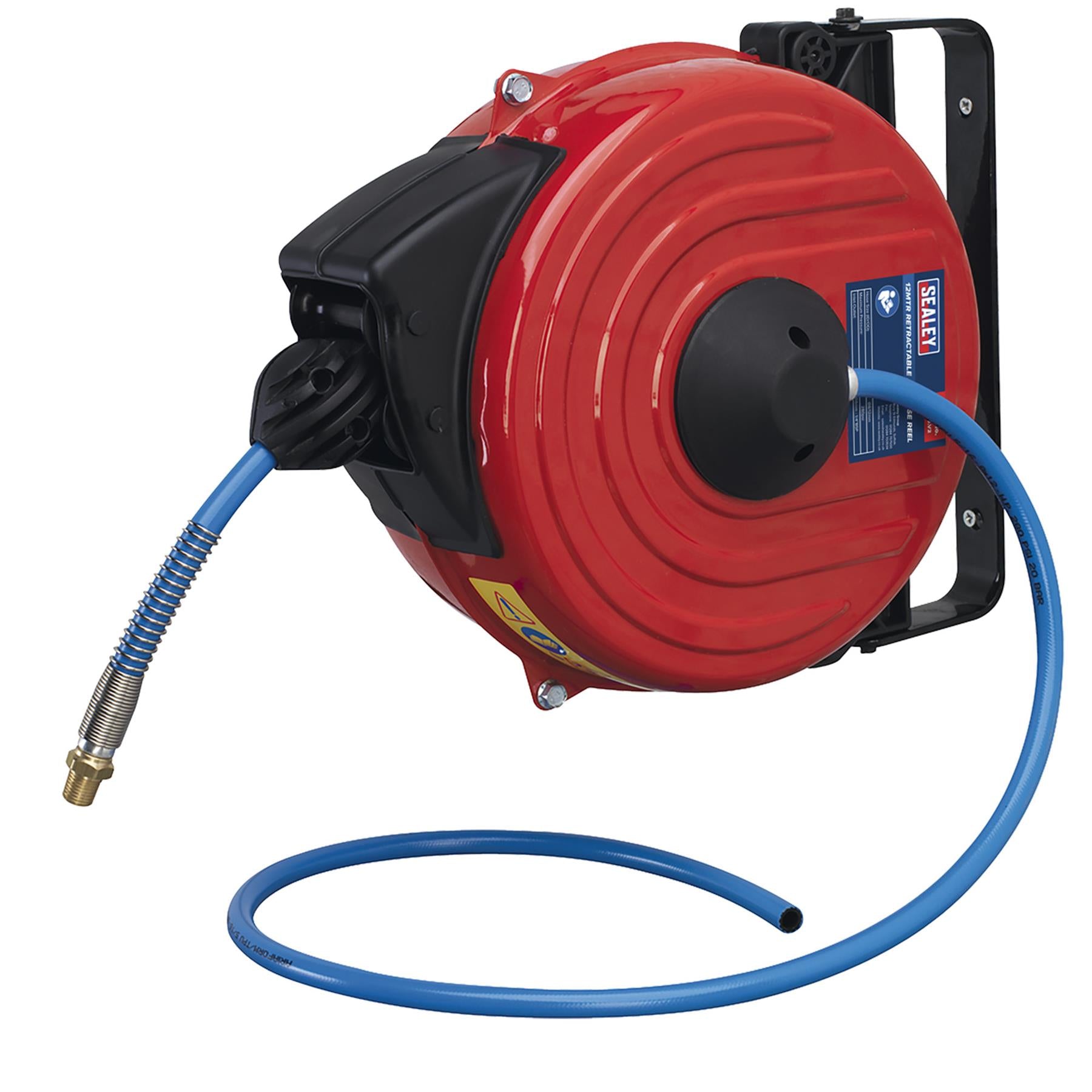 Sealey Retractable Air Hose Reel 12m 8mm ID TPU Hose