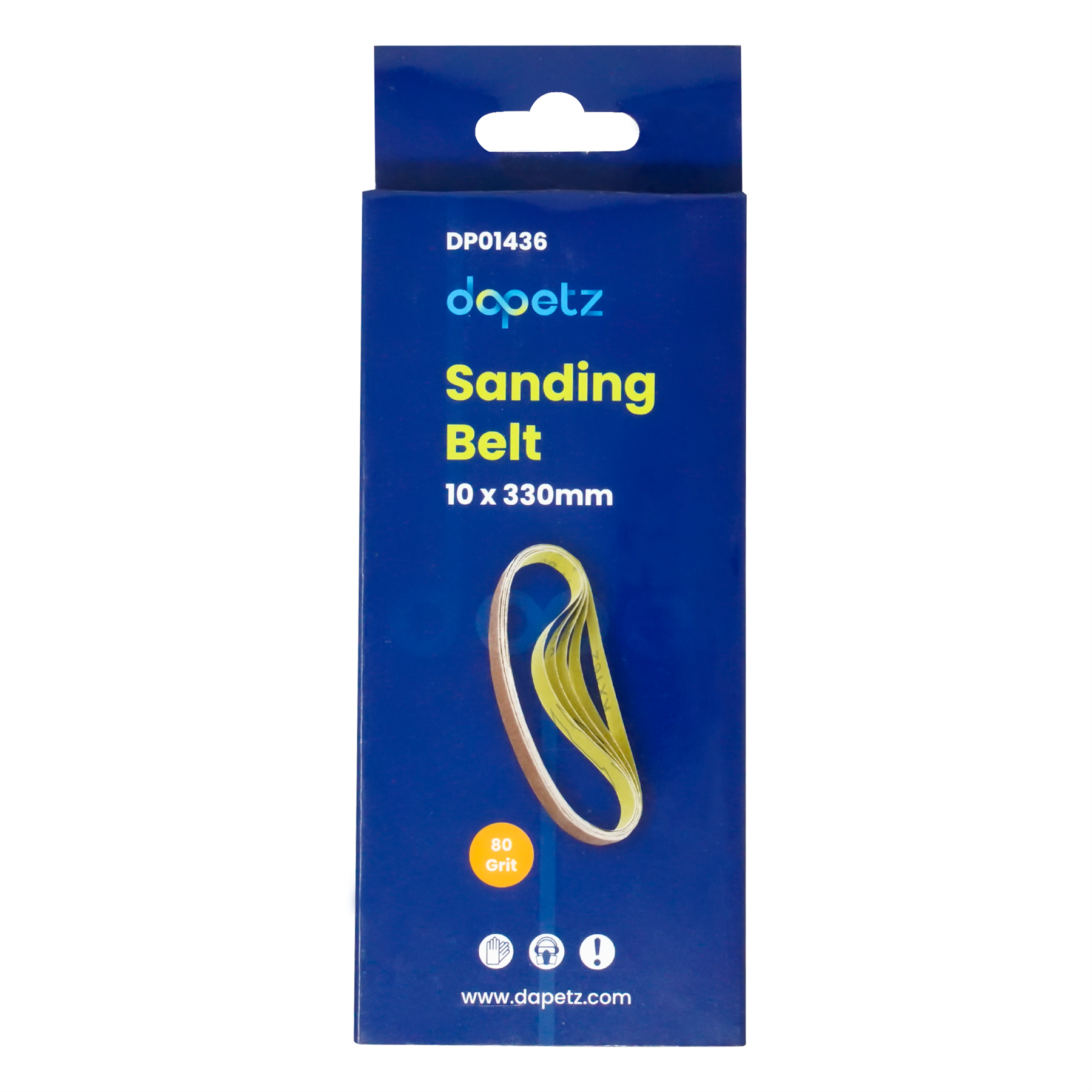 330mm x 10mm 80G Belt Power Finger File Sander Abrasive Sanding Belts 5pk