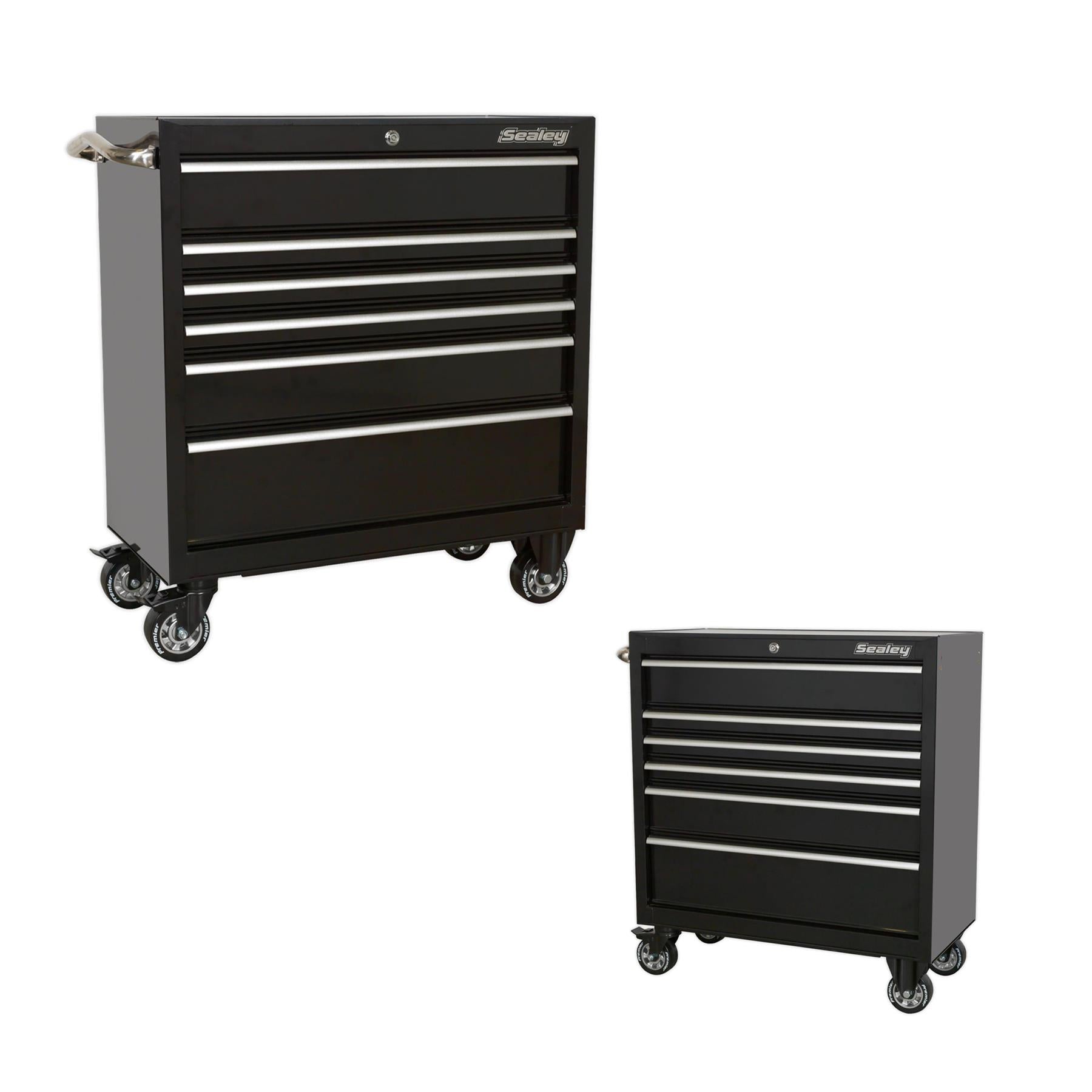 Sealey Rollcab 6 Drawer 930mm Heavy-Duty Black