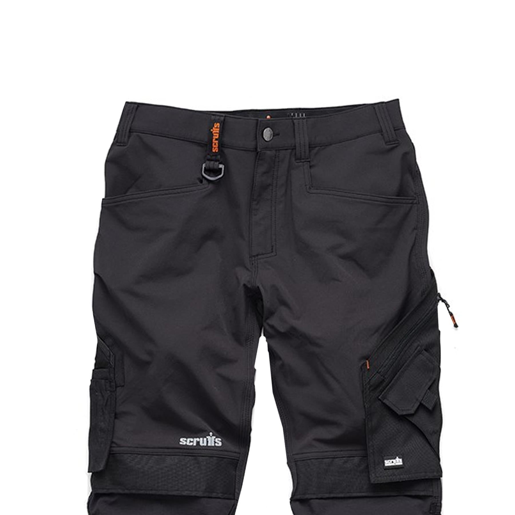 Scruffs Work Trouser Pro Flex Plus Lightweight Hard Wearing Black 38R