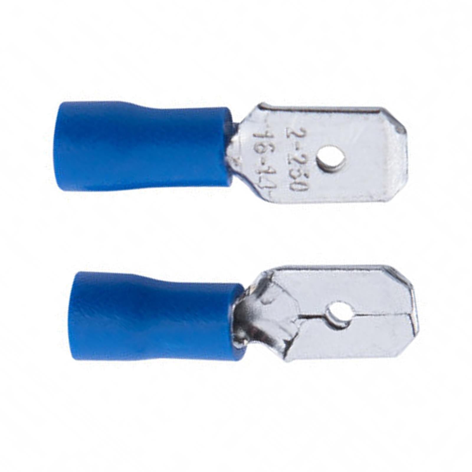 BlueSpot 100Pce Blue Male Terminals Brass And PVC Terminals 15A Electrical New