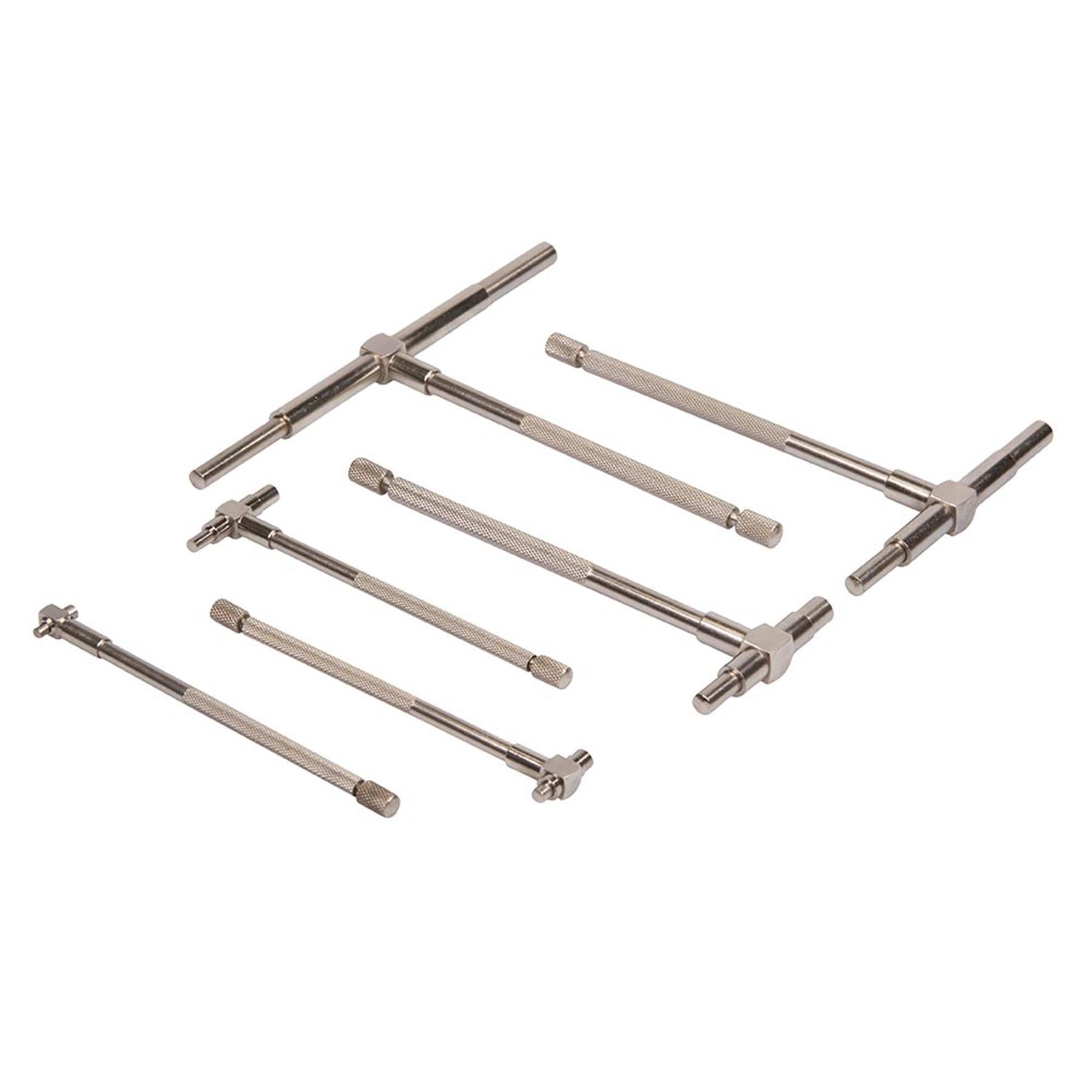 Telescopic Gauge Set 6Pc Chrome Plated Steel With Locking knurled Handle 8-150mm