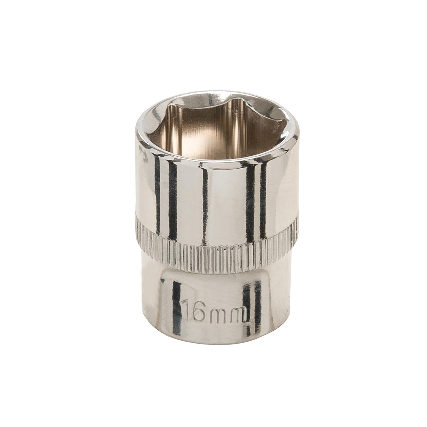 Socket 3/8" Drive Metric Hex Square 16mm Individual Hex Polished Crv Tool