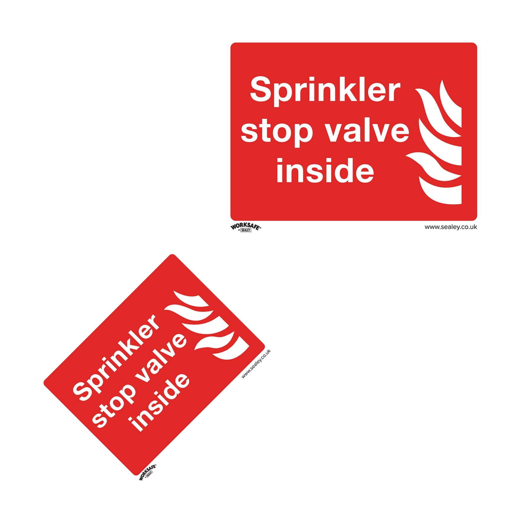 Safe Conditions Safety Sign - Sprinkler Stop Valve - Rigid Plastic