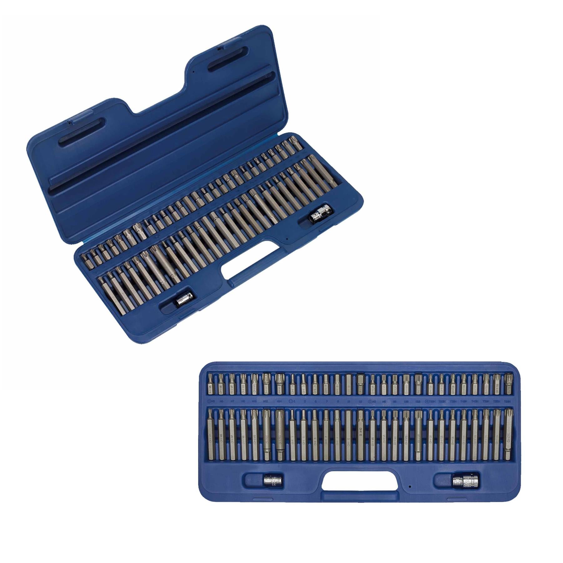 Sec. TRX-Star*/Hex/Ribe/Spline Bit Set 56pc 3/8" & 1/2"Sq Dr. Sealey
