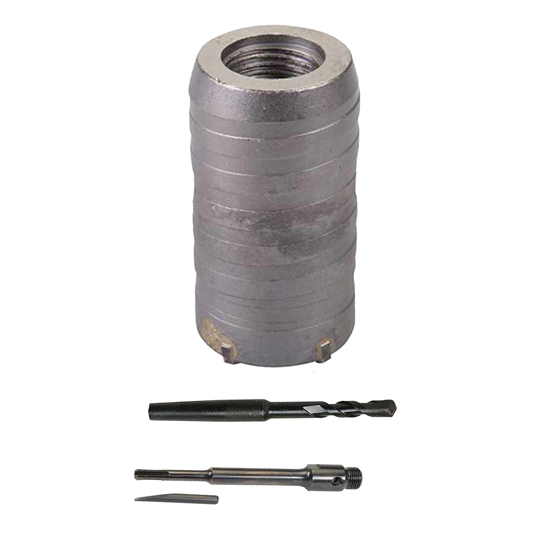 TCT Core Drill Bit 40mm Hole Saw Masonry Stone Brick SDS Plus 200mm Shaft Pilot